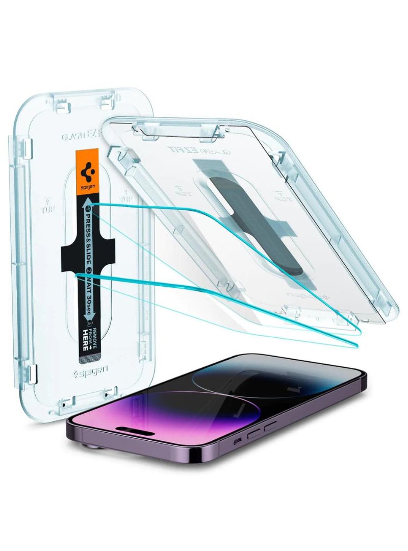 Spigen Protector de Pantalla EZ FIT GLAS.tR para iPhone 14 Pro Max Screen ( 2Pack )