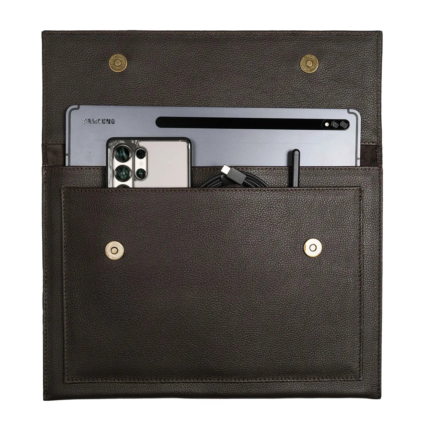 Inkabrief - Sobre de Cuero Premium Artesanal para laptop y documentos | Inka Artisan