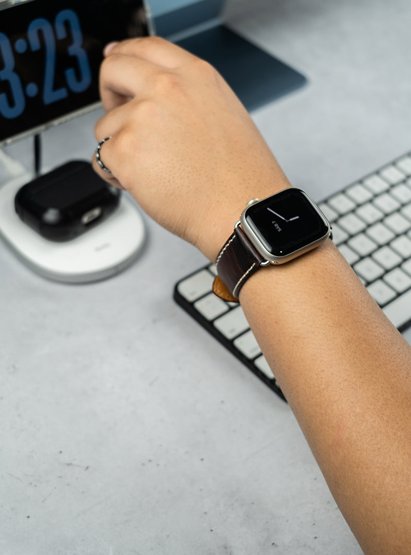 Correa De Cuero Genuino para Apple Watch - Moro