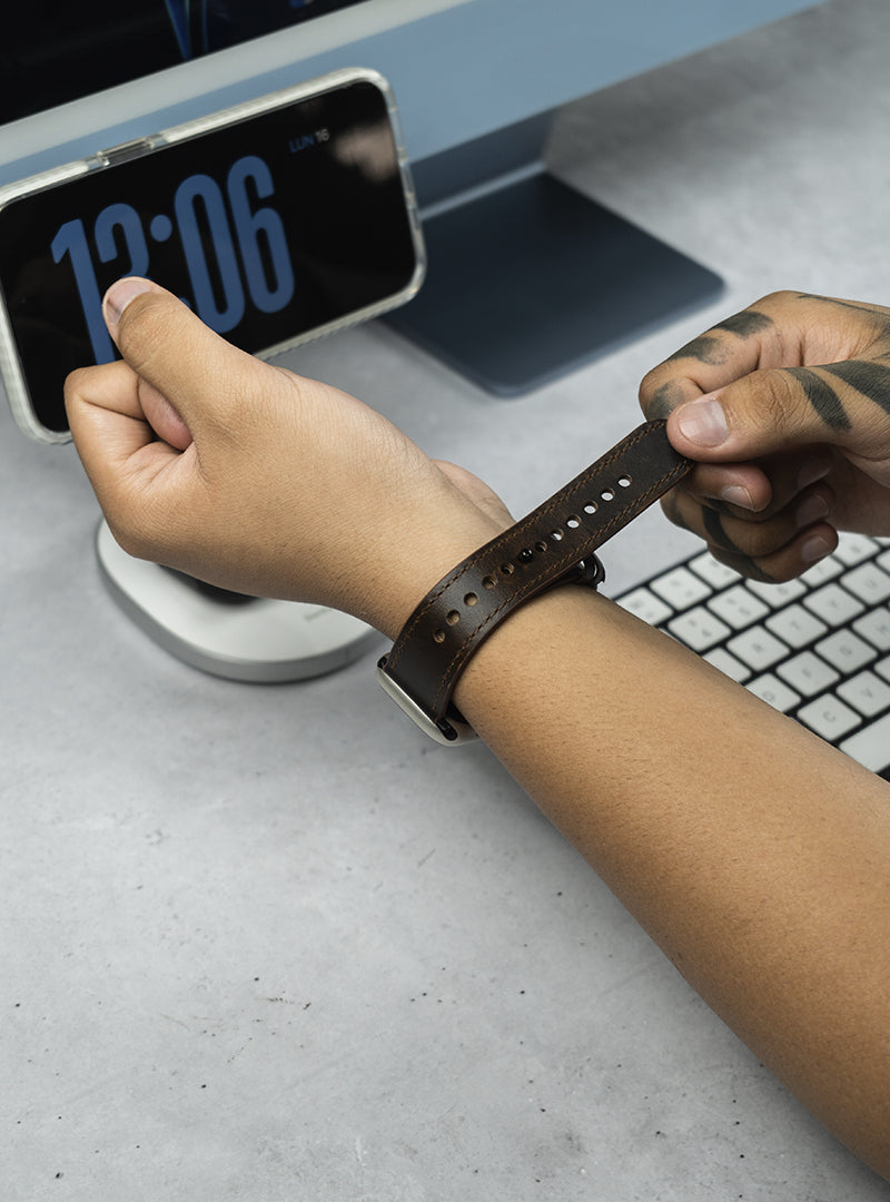 Correa De Cuero Genuino para Apple Watch - Caramel Style