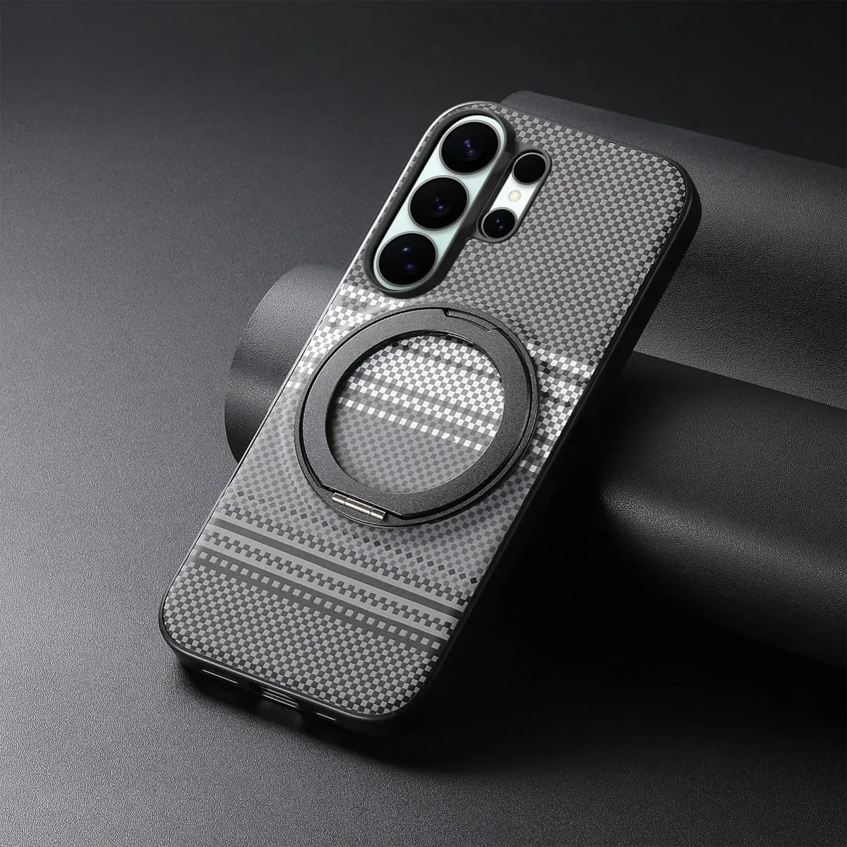 Case Diseño Fibra Con Parante Giratorio Galaxy A56 (Magsafe)