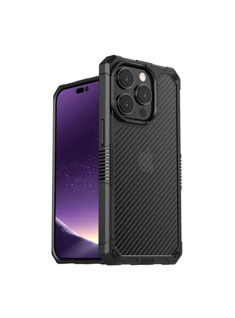 Case Antishock Carbono Transparente iPhone 14 Pro