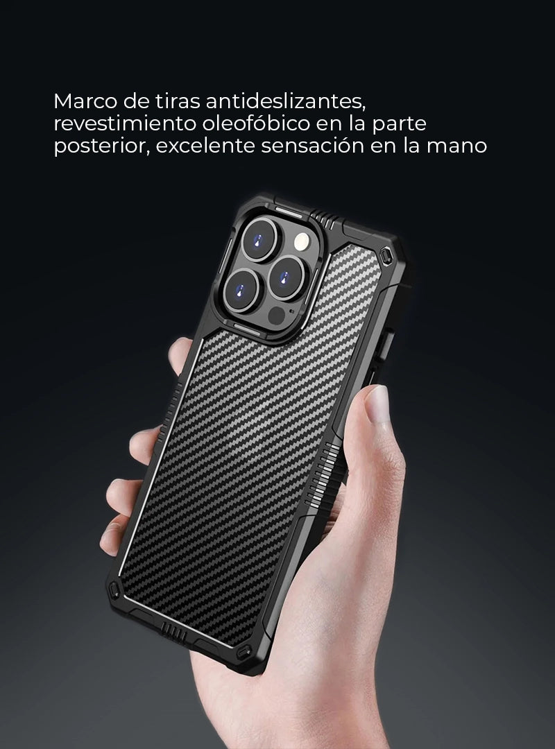 Case Antishock Carbono Transparente iPhone 14 Pro