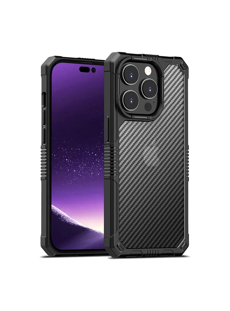 Case Antishock Carbono Transparente iPhone 14 Pro Max