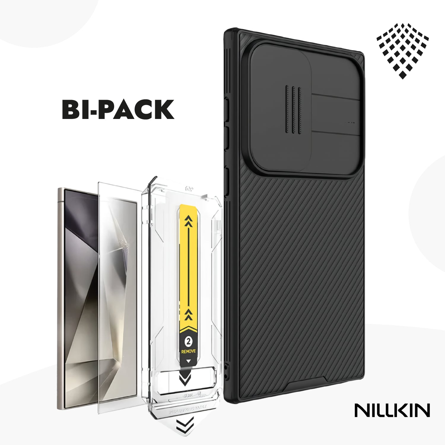 Bi-Pack Nillkin CamShield Pro 360 + Vidrio Templado HD - Galaxy S24 Ultra