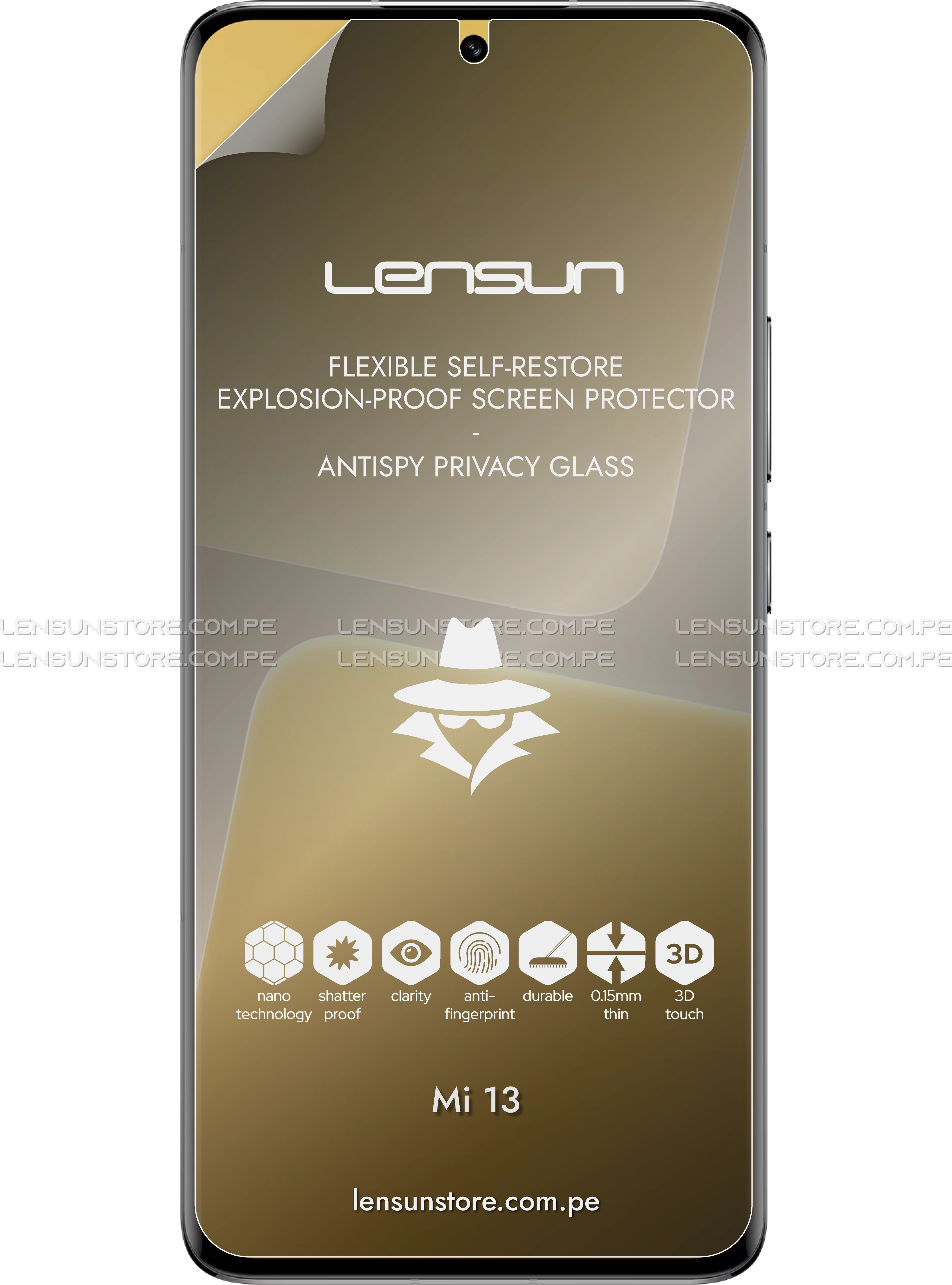 Lensun Protector Anti Spy para Xiaomi Mi 13