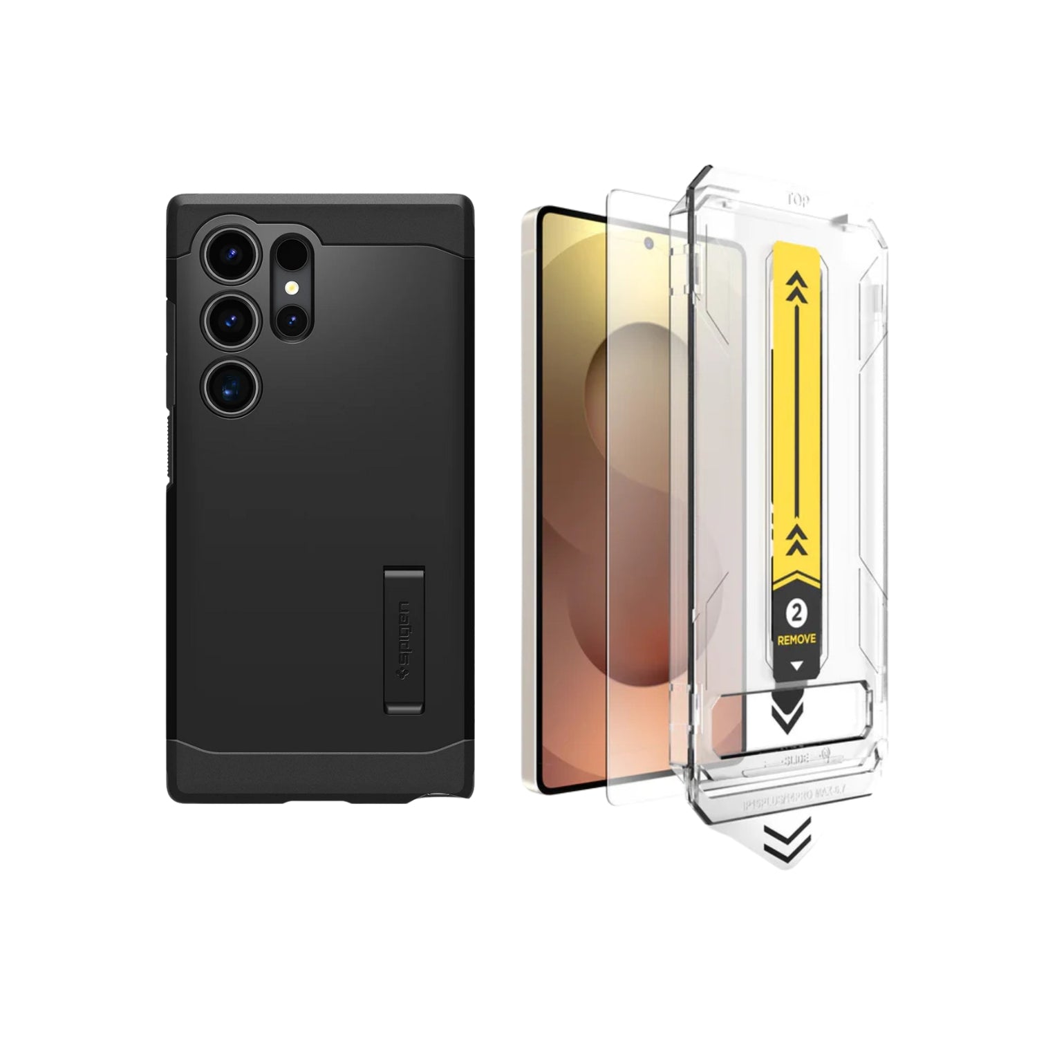 Bi-Pack Spigen Tough Armor + Vidrio Templado HD - Galaxy S24 Ultra