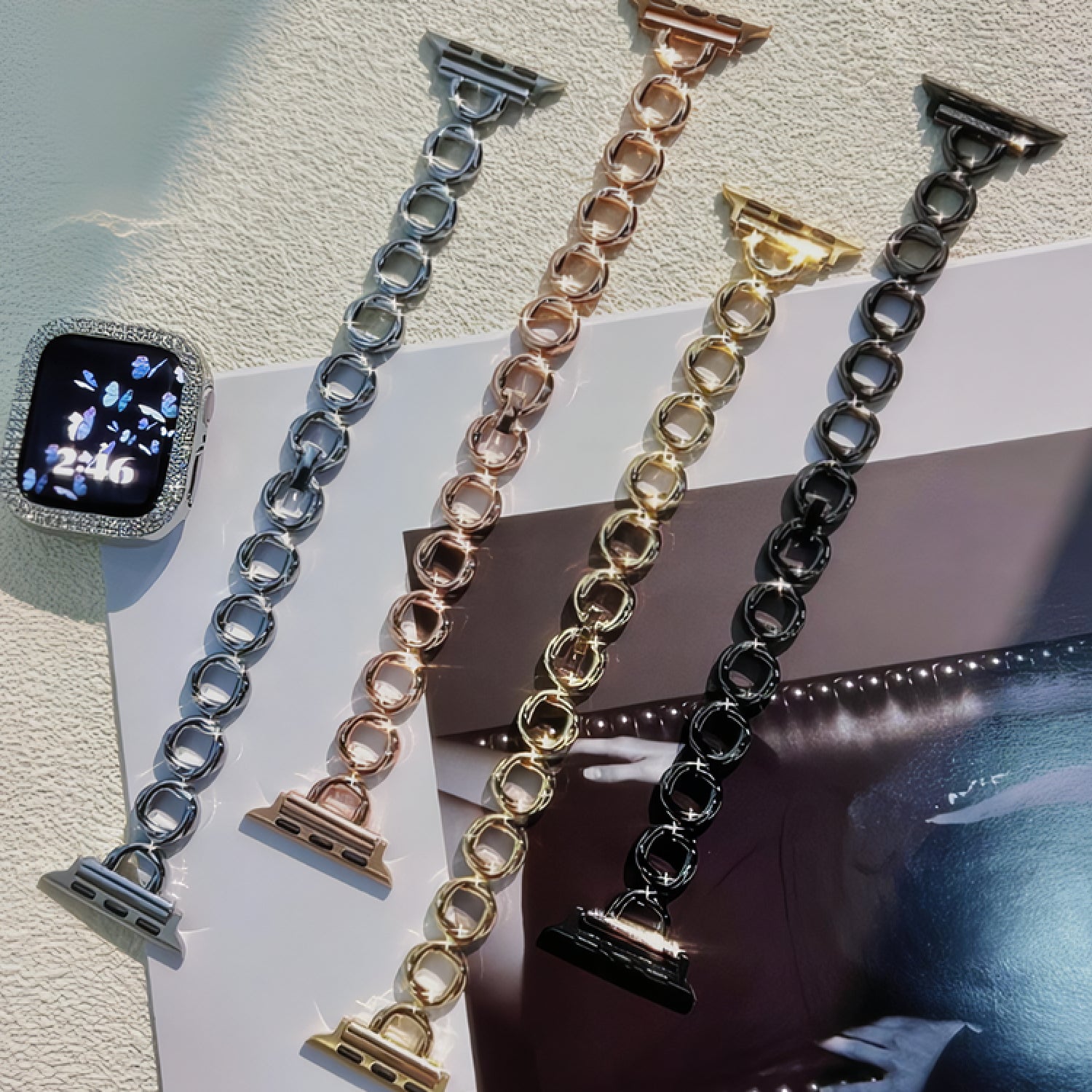 Correa de Acero Apple Watch Acero Ring – Mujer