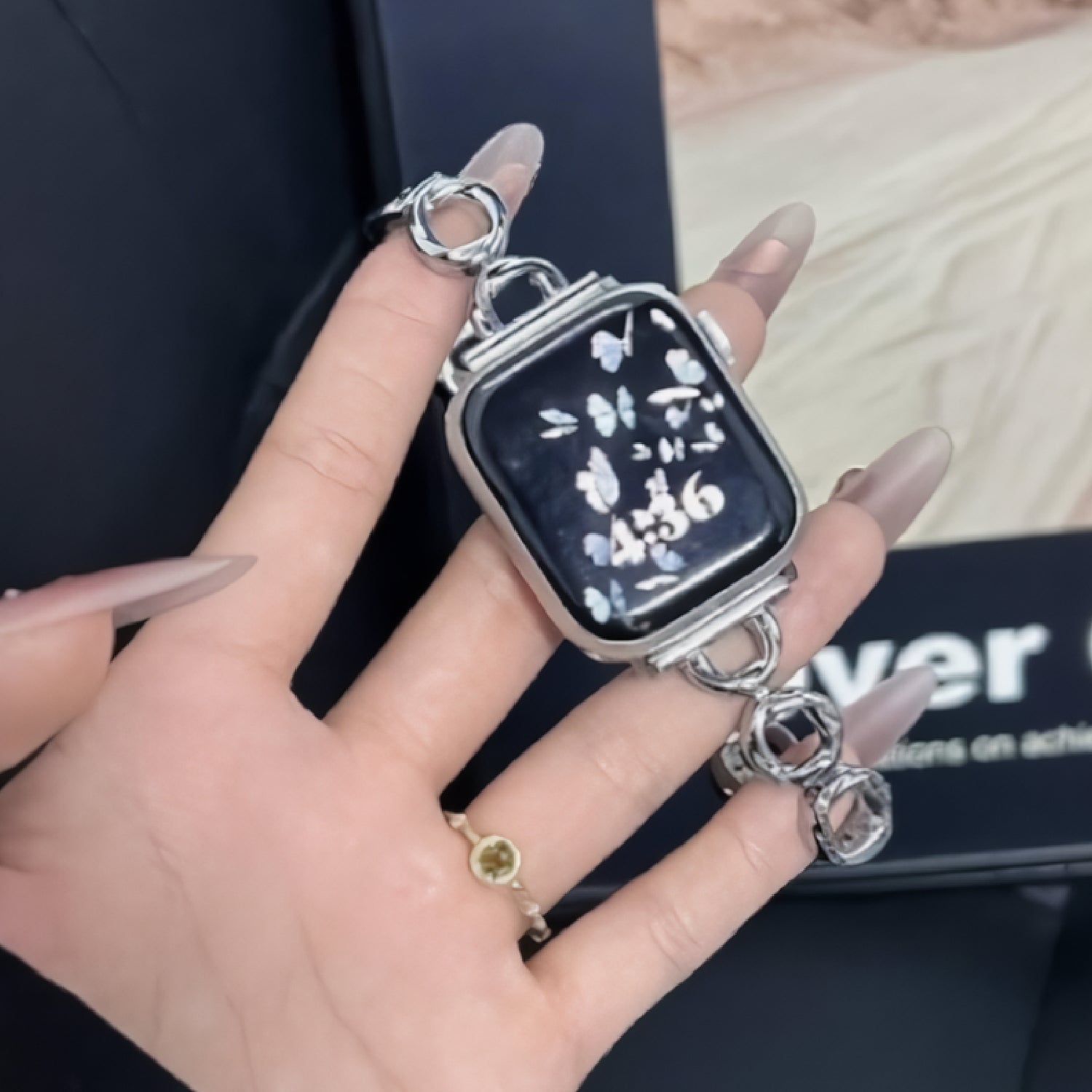 Correa de Acero Apple Watch Acero Ring – Mujer
