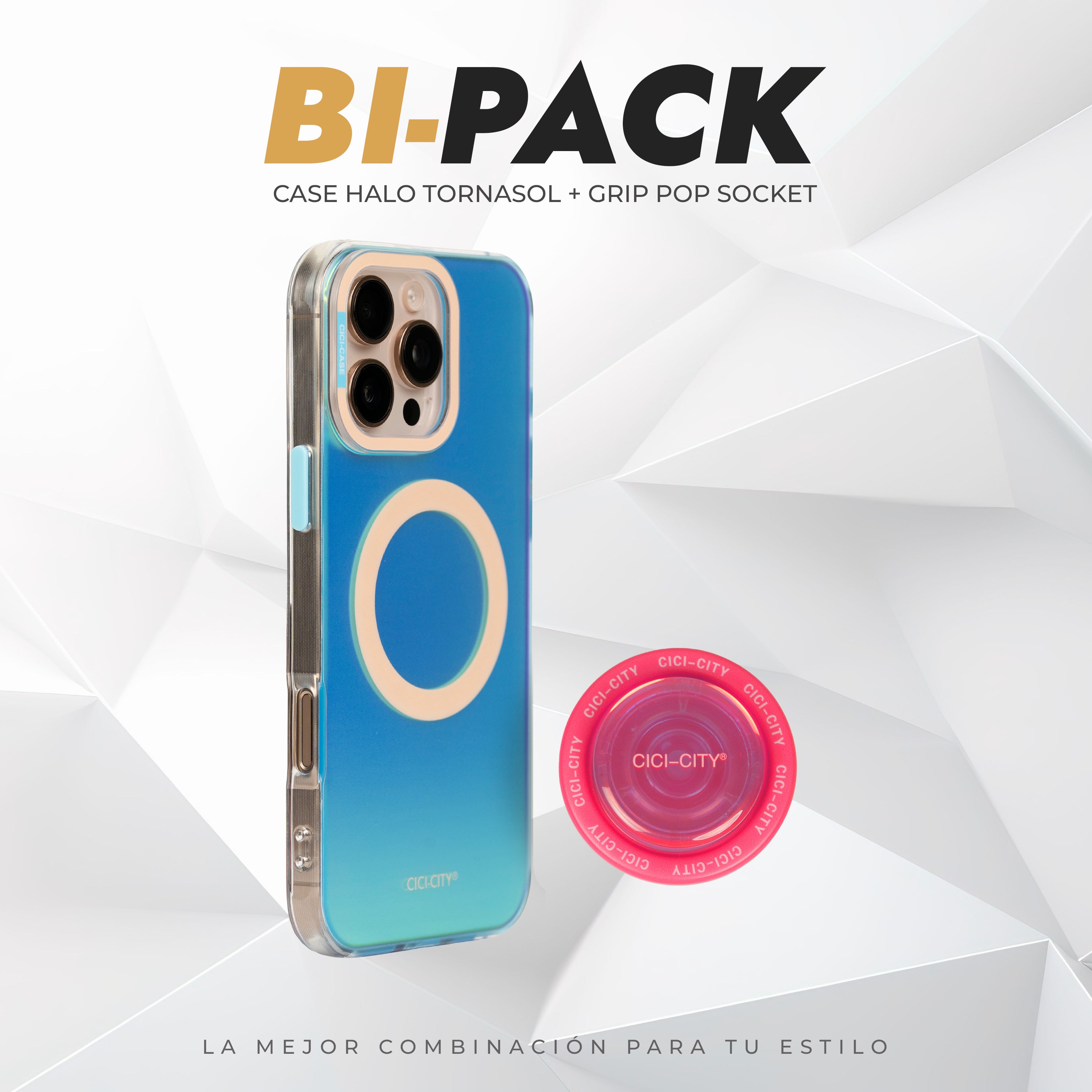 BIPACK CASE HALO + POP SOCKET / IPHONE 16 PRO MAX