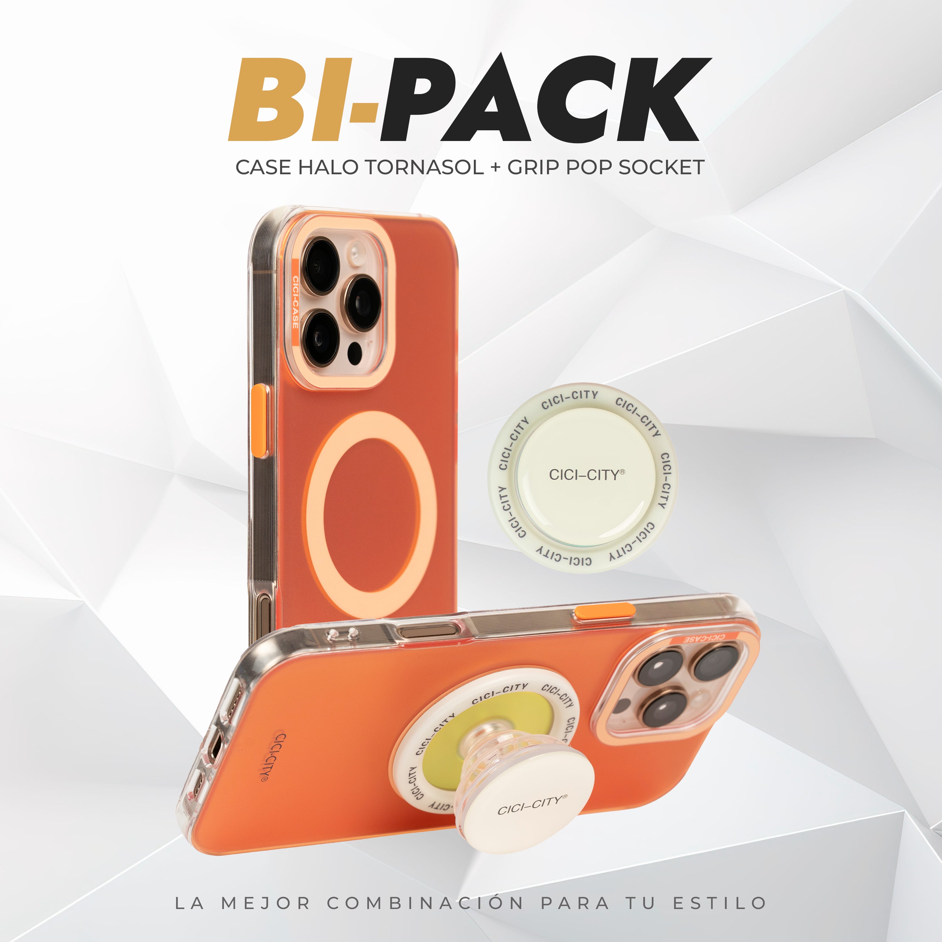 BIPACK CASE HALO + POP SOCKET / IPHONE 16 PRO MAX
