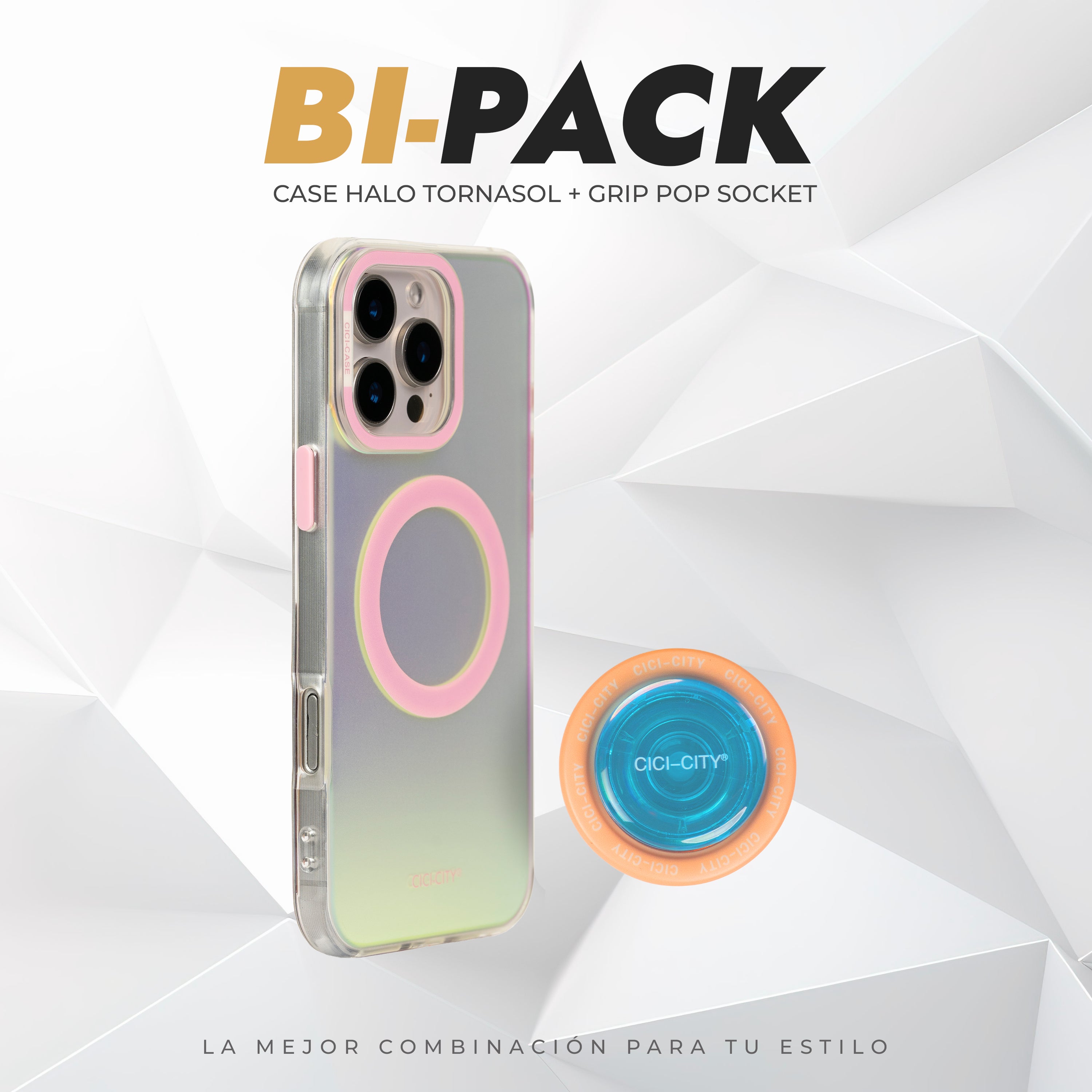 Bipack Case Halo + Pop Socket / iPhone 16 Pro