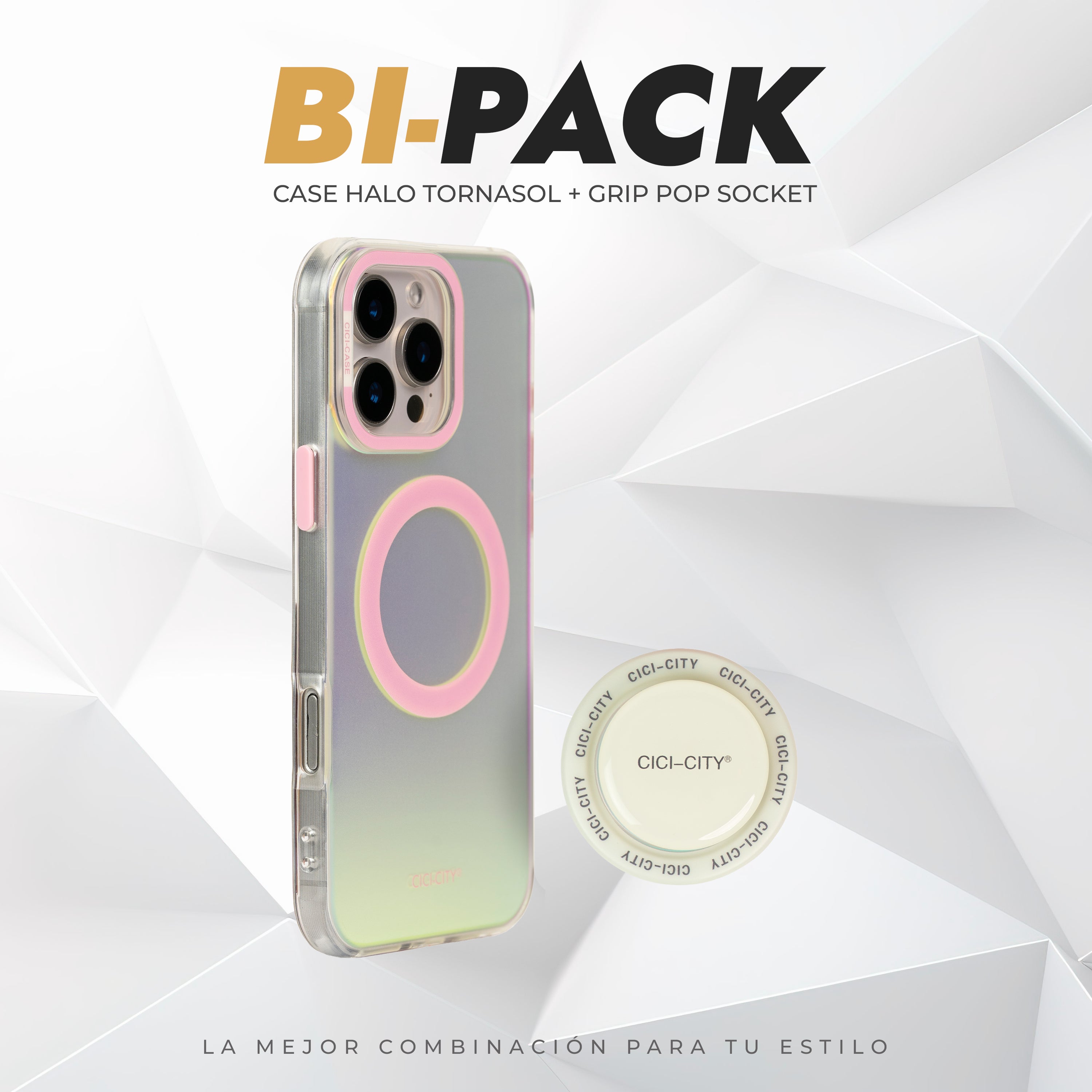 BIPACK CASE HALO + POP SOCKET / IPHONE 16 PRO MAX