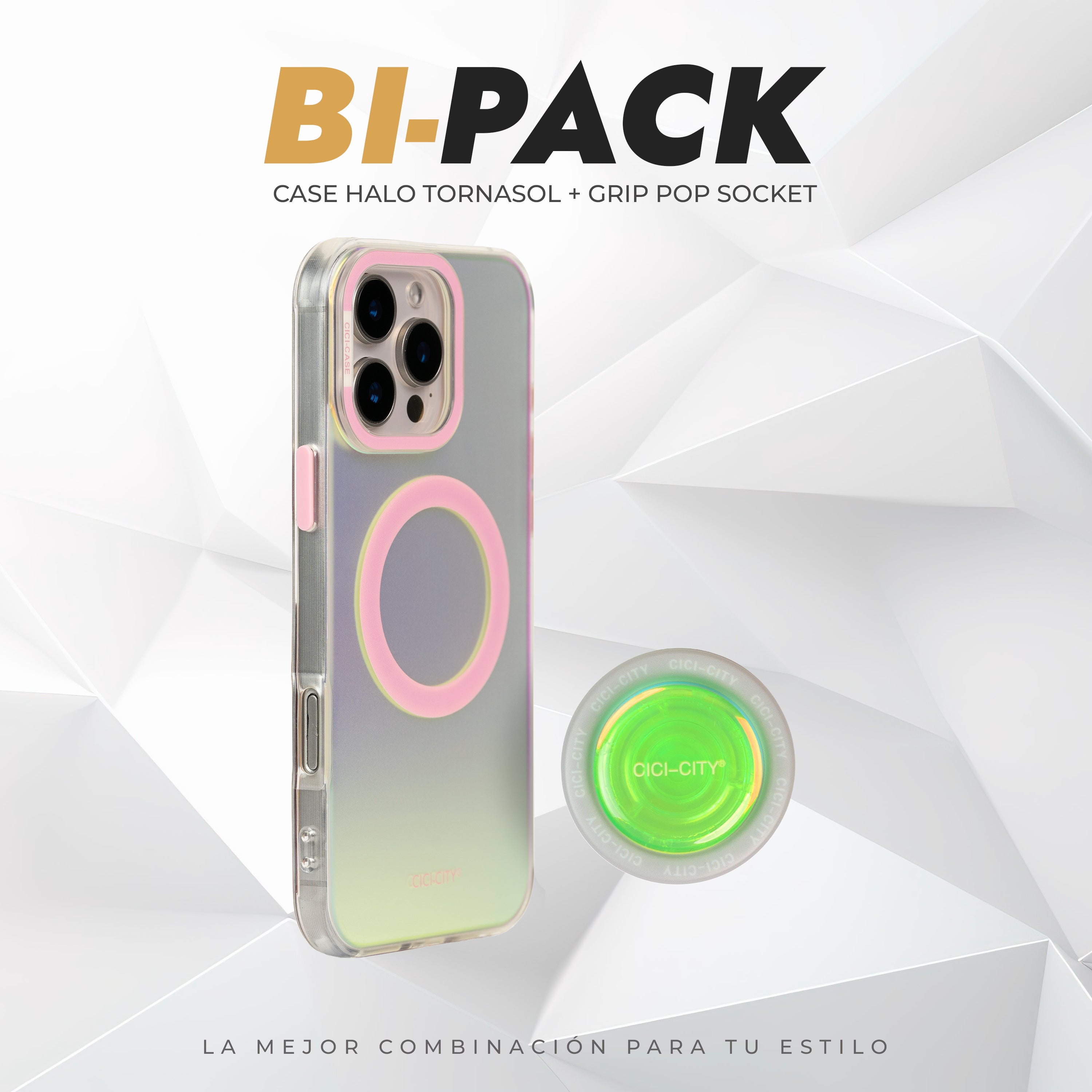 Bipack Case Halo + Pop Socket / iPhone 16 Pro