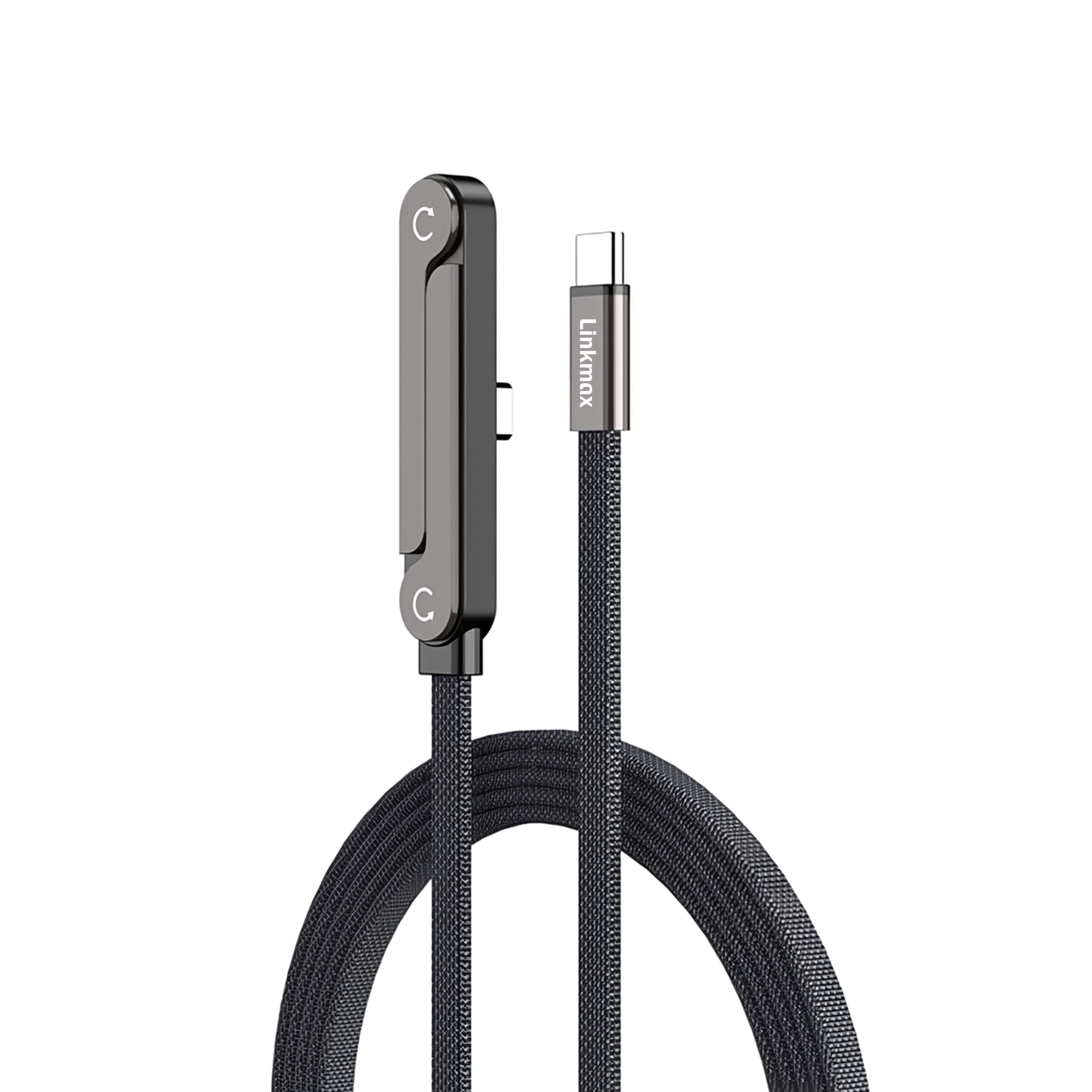 Cable trenzado LINKMAX con Parante 240W Tipo-C a Tipo-C