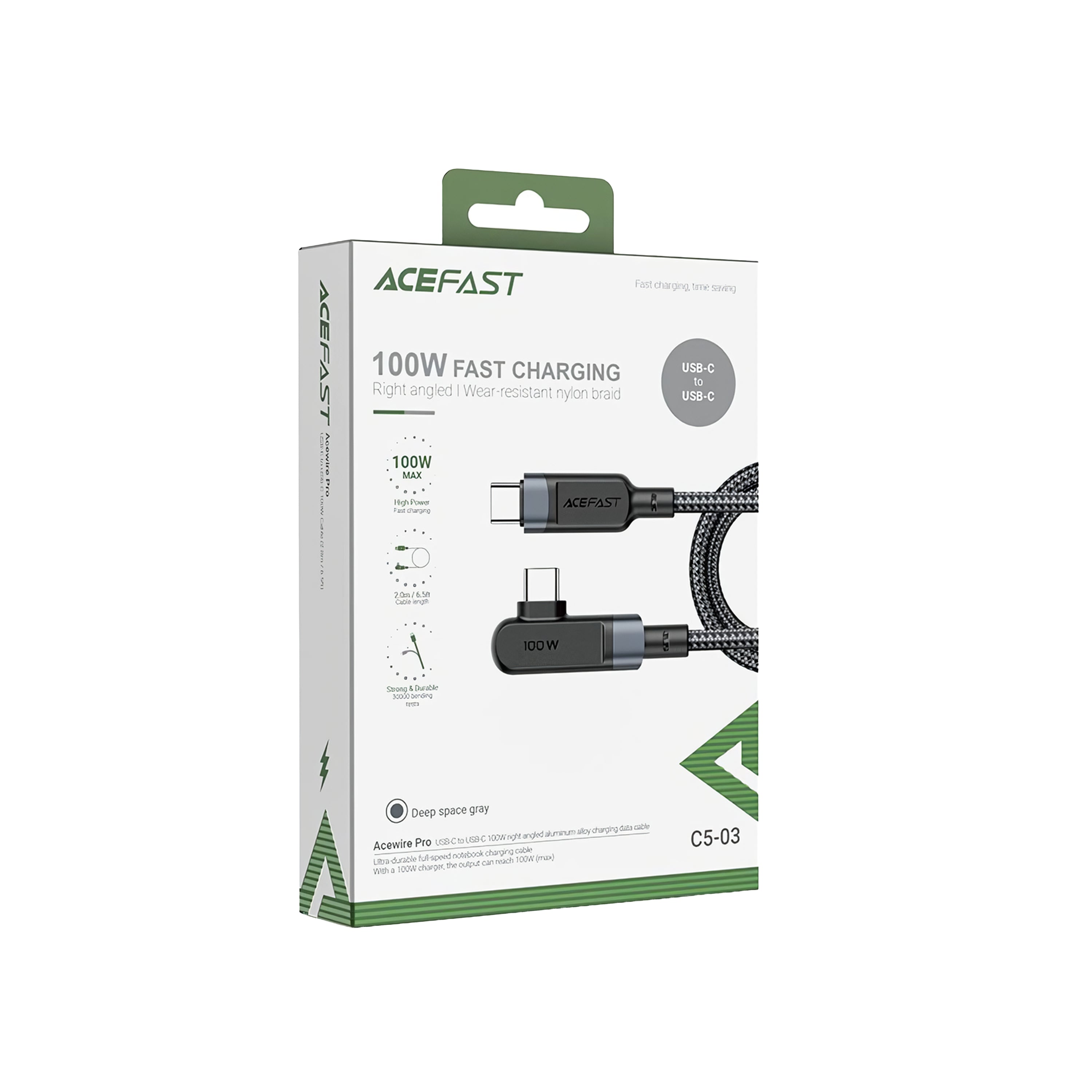 Cable ACEFAST Magnetic 100W Tipo-C a Tipo-C