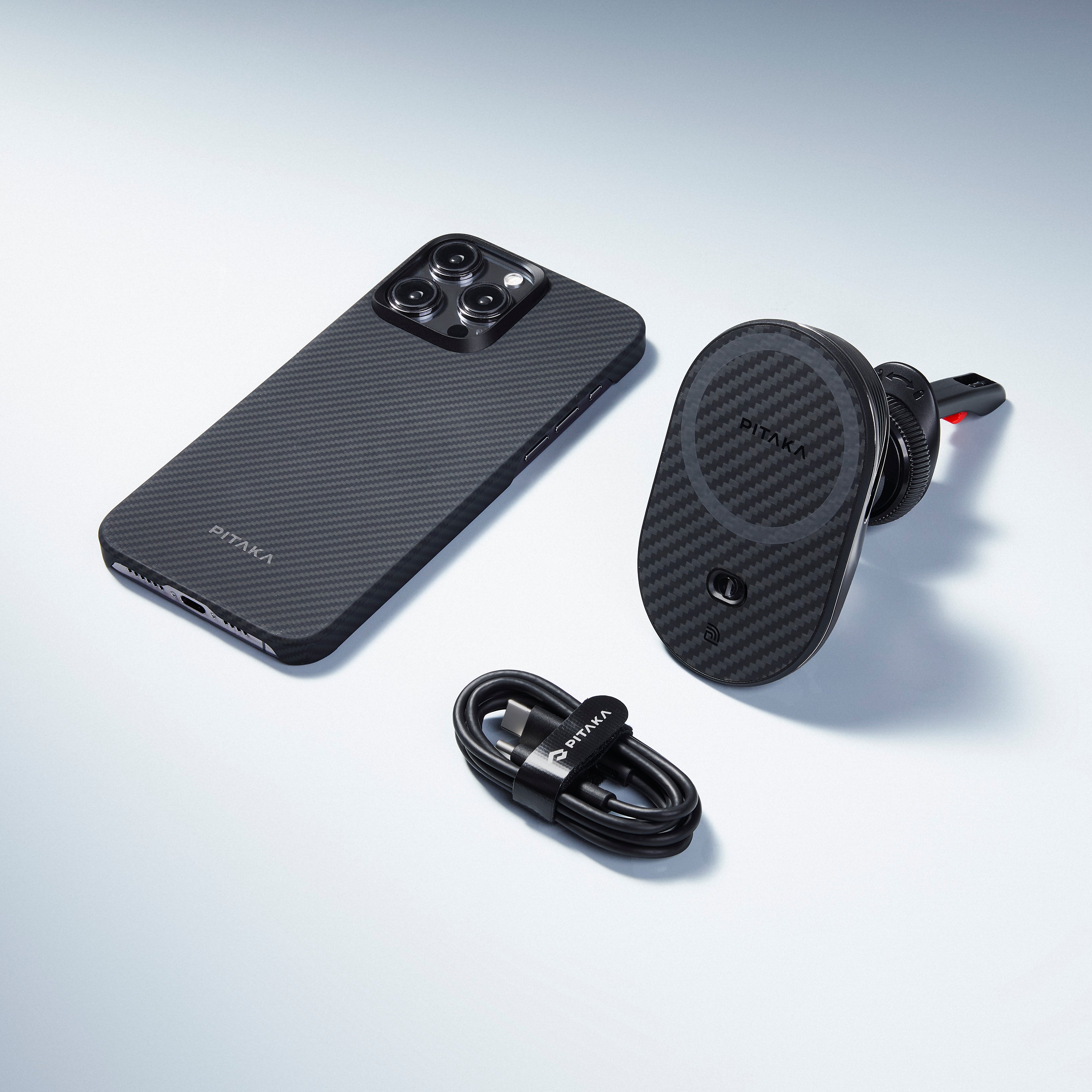 Cargador Inalámbrico de Auto Pitaka MagEZ Car Mount Pro 2 Qi2