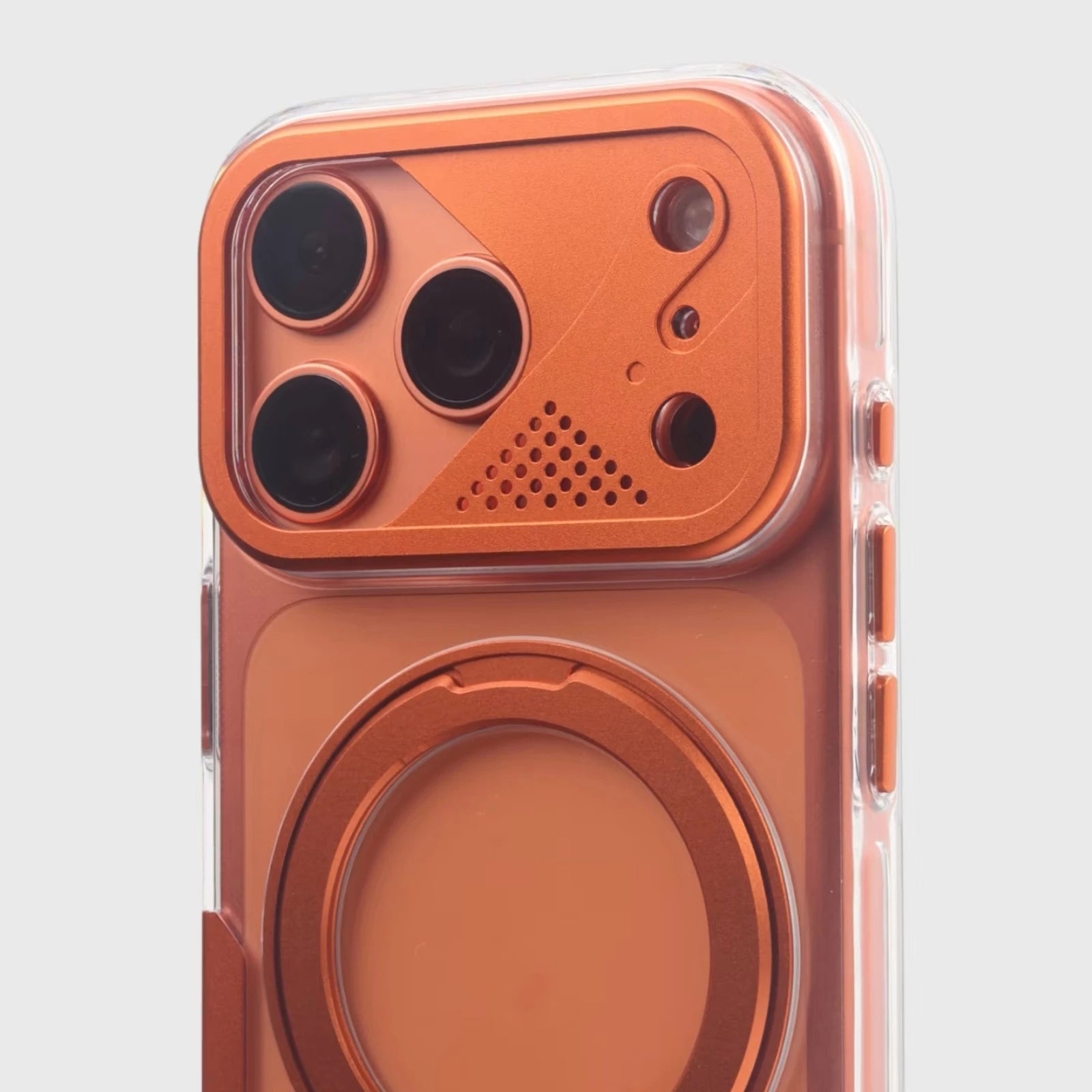 Case Trasnparente Zero Yellow Stand iPhone 17 Pro Max (Magsafe)