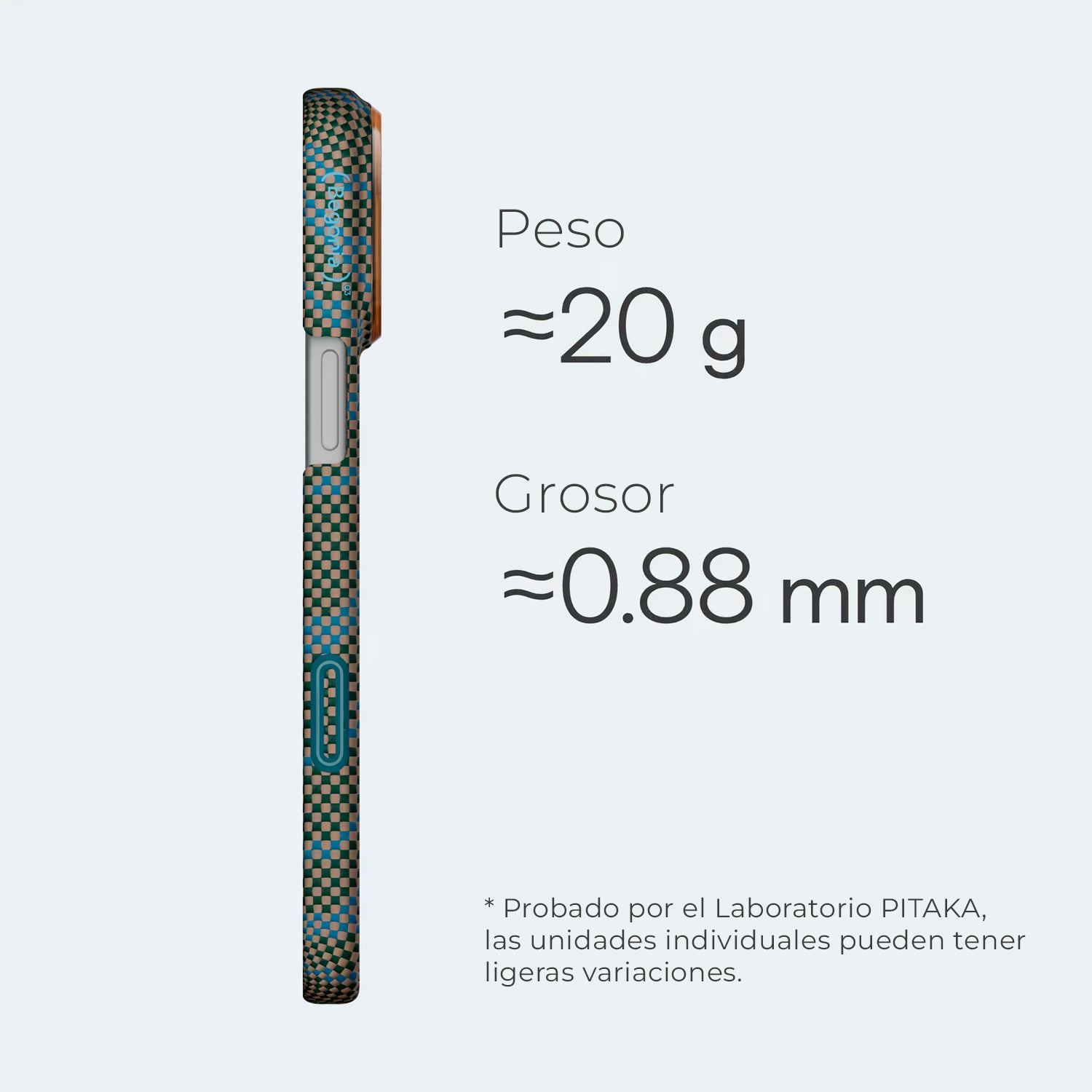 Case Pitaka Aramid Edge para iPhone 17 Pro - Dive Green (PitaTap™)