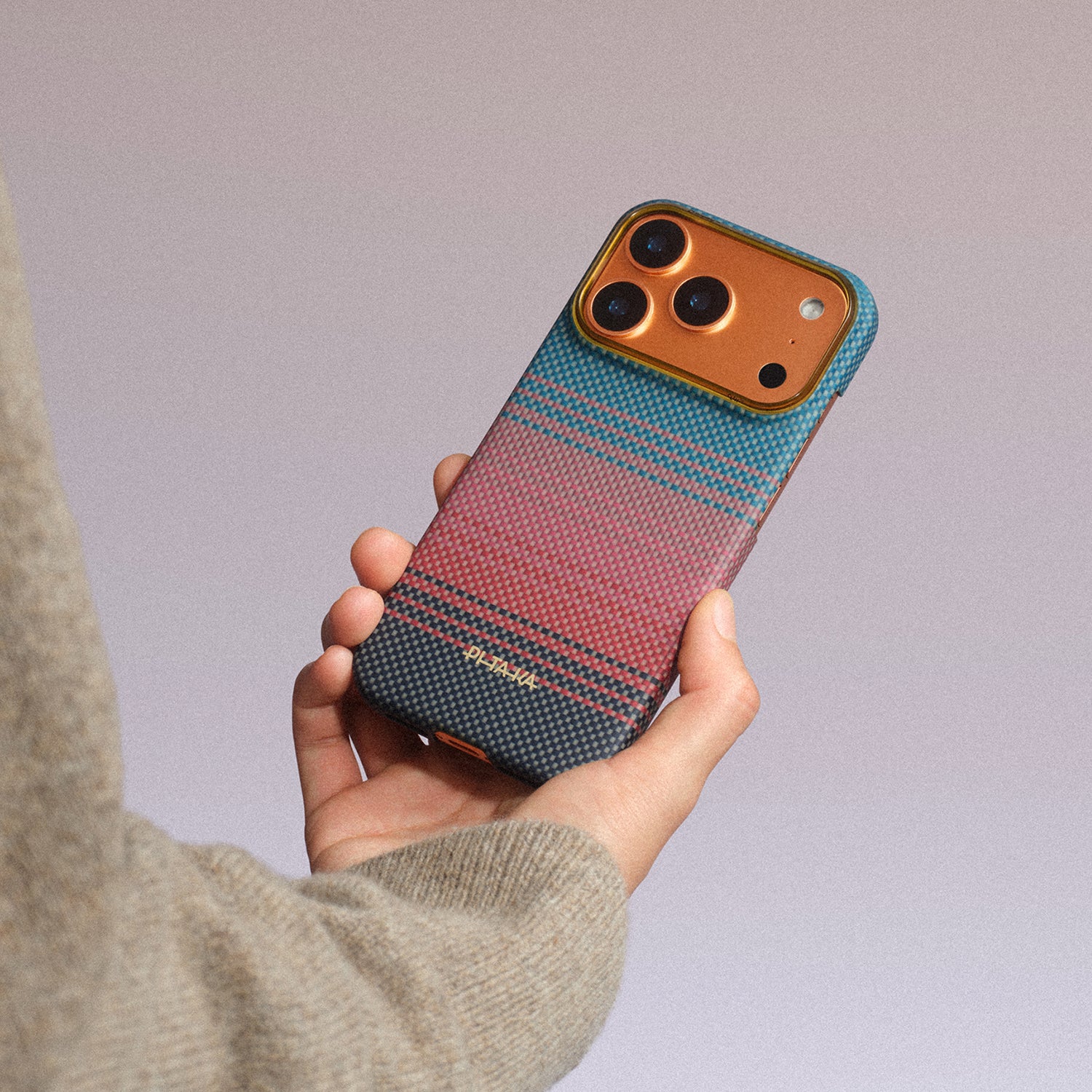 Case Pitaka Aramid Edge para iPhone 17 Pro - California Sunset 2.0 Dream 01 (PitaTap™)