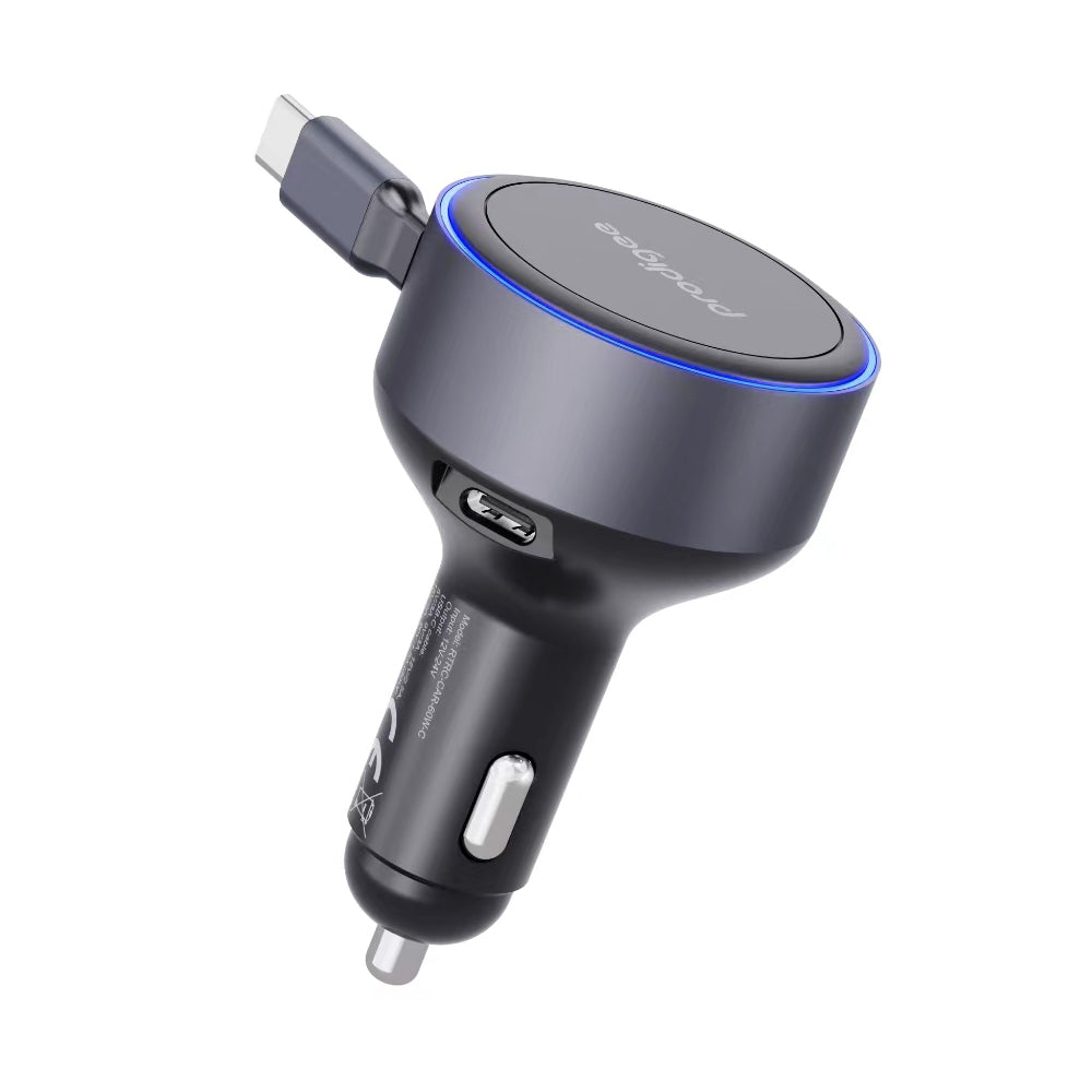 Prodigee - Cargador de auto Energee Retract-It 60W  - Tipo C