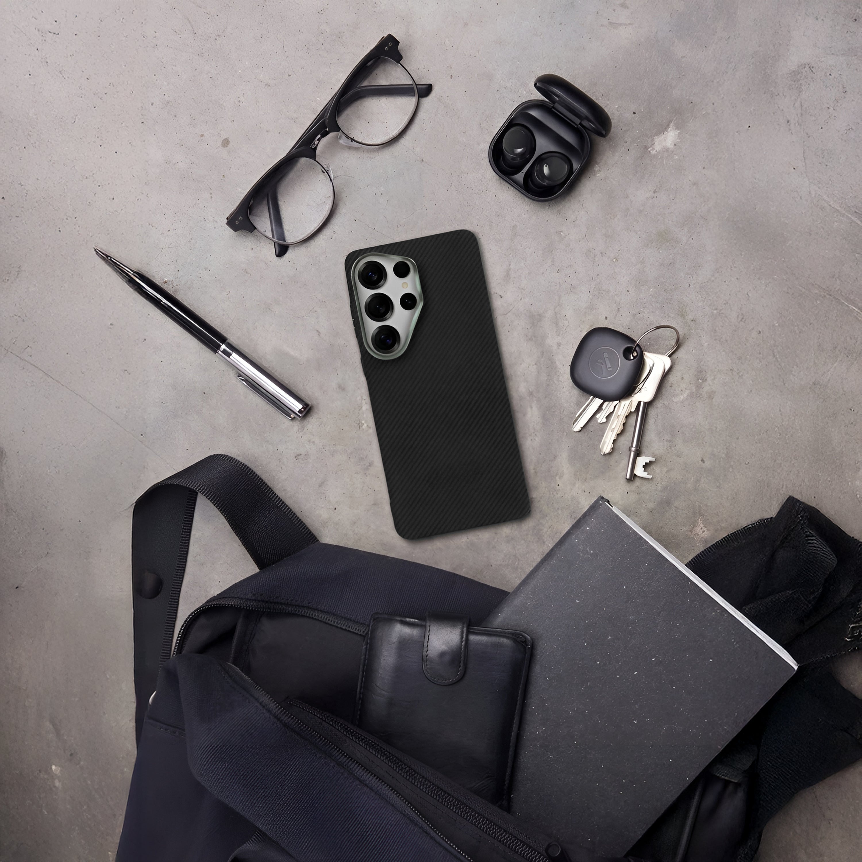 Case Ultra Delgado con Diseño Fibra de Carbono para Galaxy S25 Ultra
