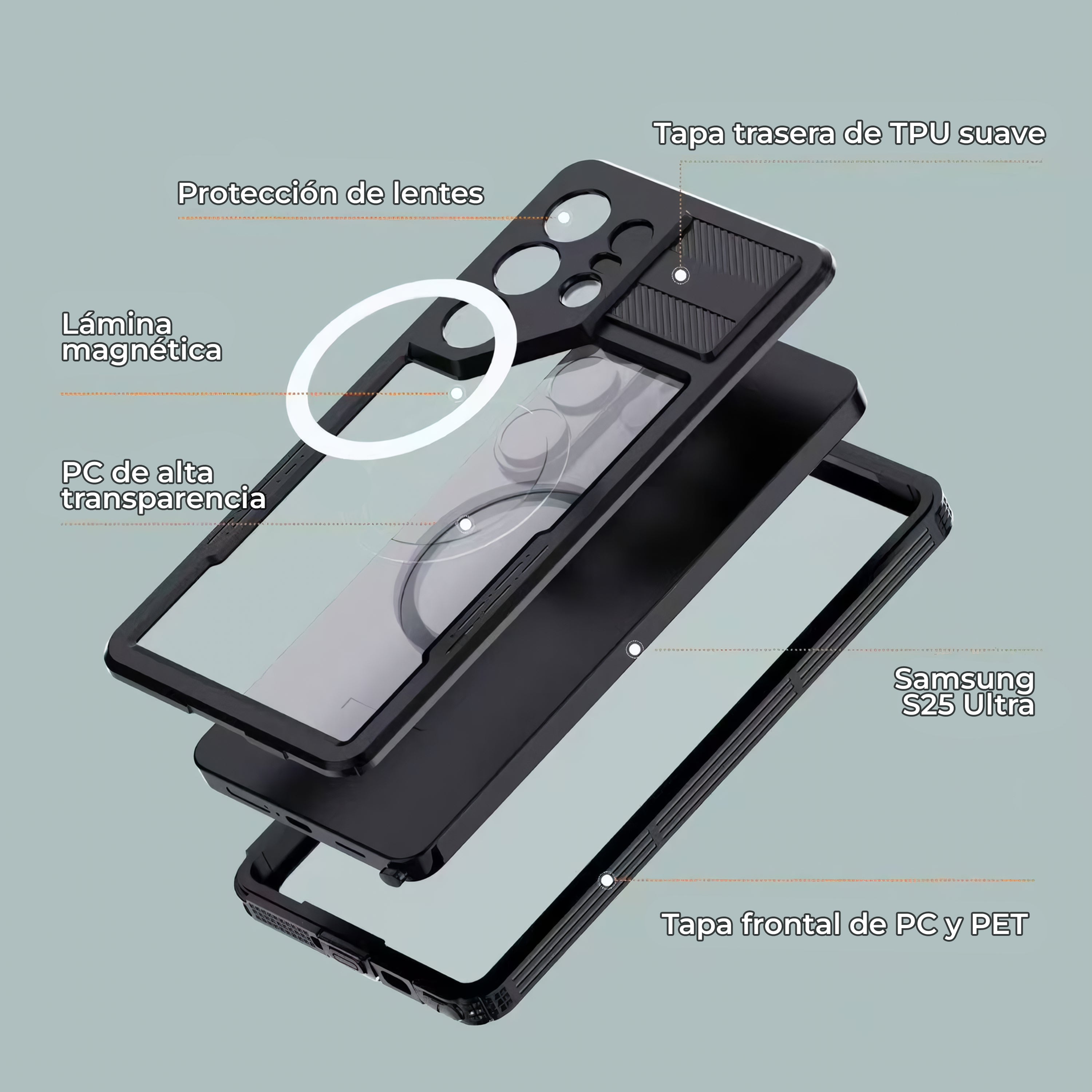 Case Redpepper Acuático IP68 - Galaxy S25 Ultra (con mica)
