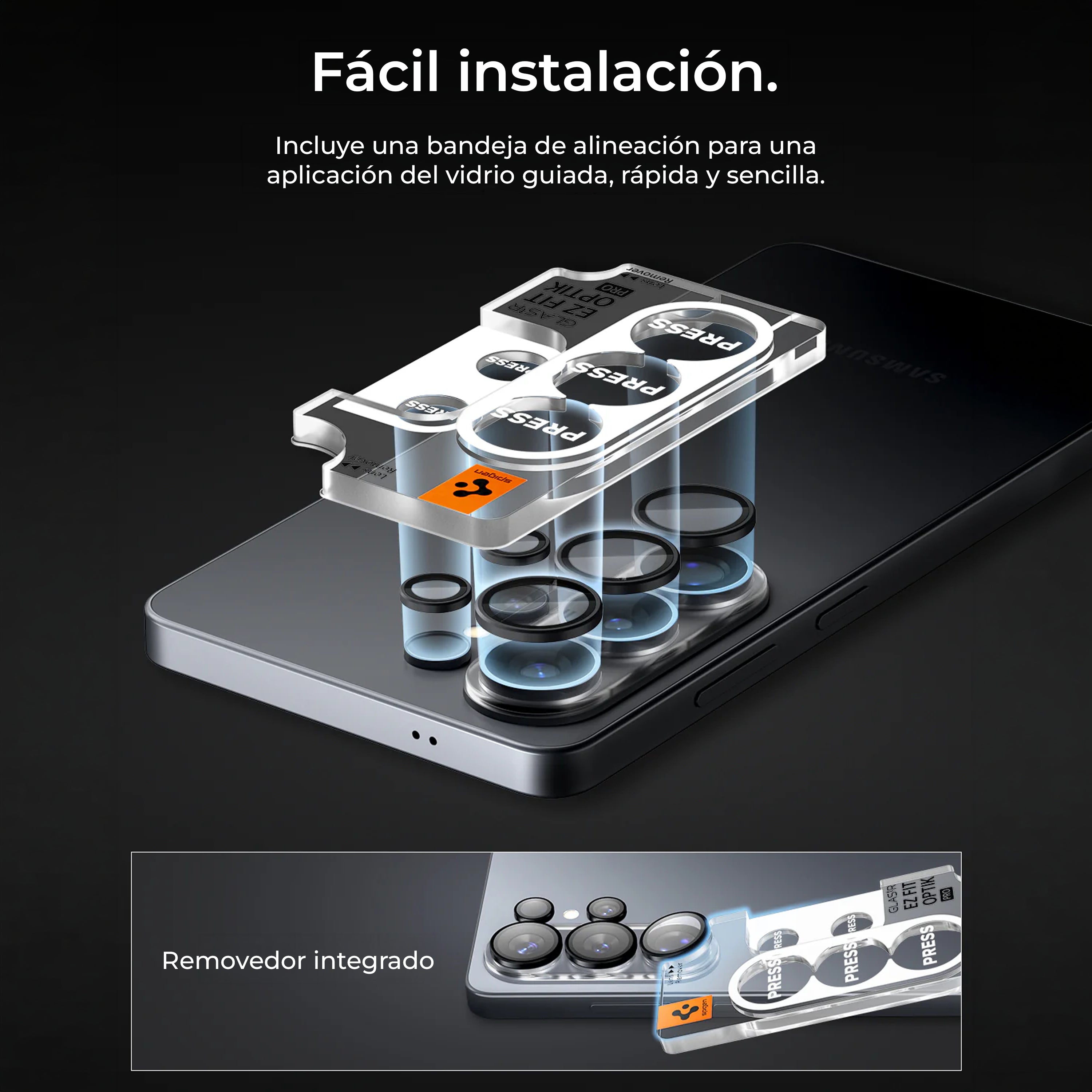 Protector de Cámara Spigen Optik Pro EZ Fit (2 UND.) - Galaxy S26 Ultra