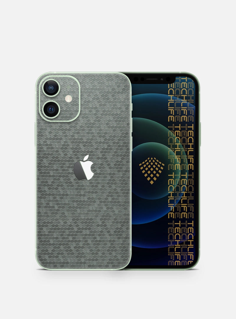 Skin Premium Titanium 3D Honeycomb para iPhone 12 mini