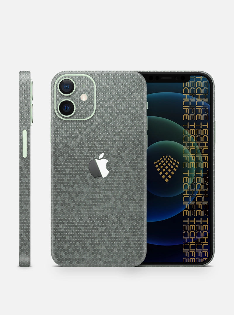 Skin Premium Titanium 3D Honeycomb para iPhone 12 mini