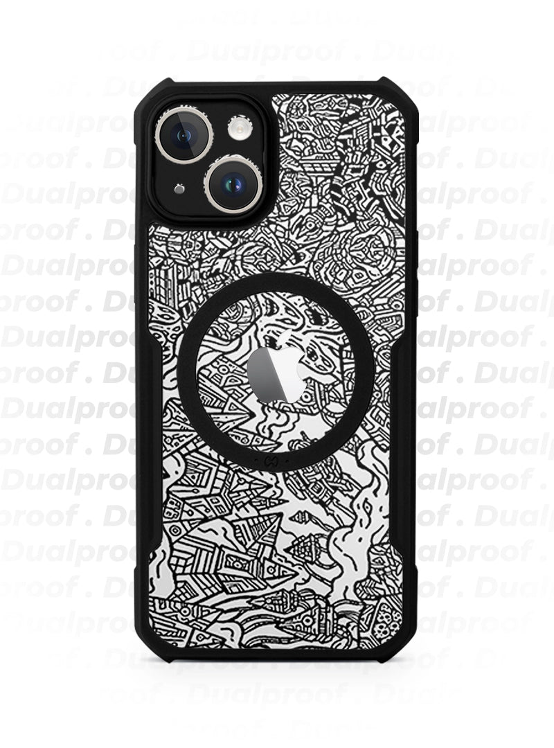 Luxury Matte 3-in-1 Shock-proof Hard Phone Case for iPhone 16 Pro Max