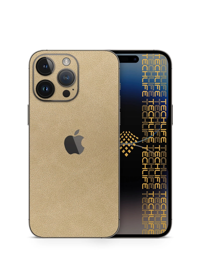 Skin Premium Cuero Esencia Marfil iPhone 14 Pro