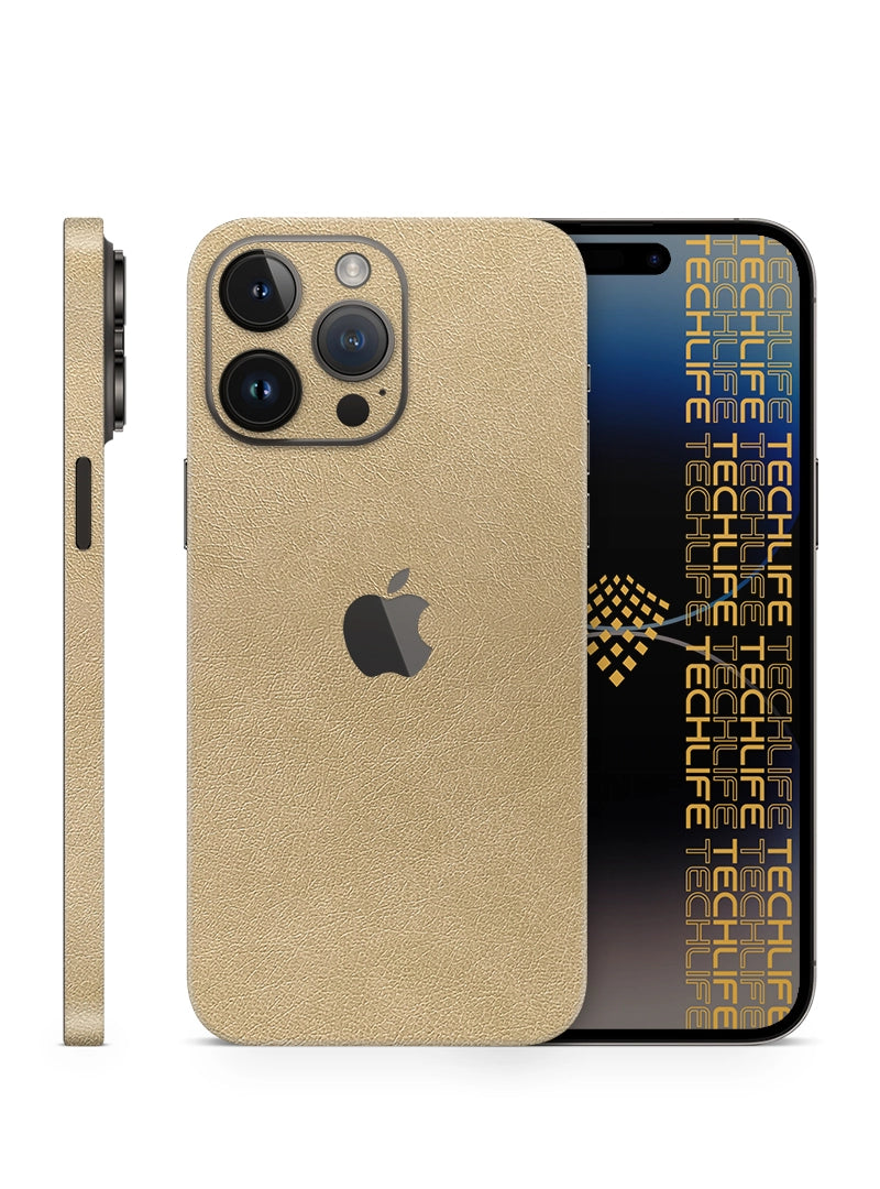 Skin Premium Cuero Esencia Marfil iPhone 14 Pro