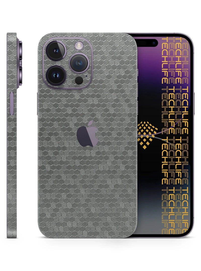 Skin Premium Panal de Abeja Titanium 3D iPhone 14 Pro Max