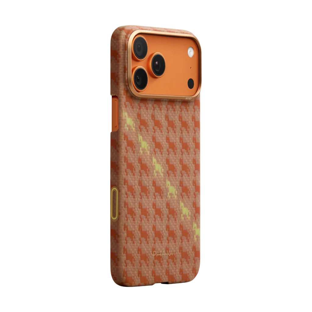 Case Pitaka Edge Happiness Rides Phone 17 Pro Max - Amber (PitaTap)