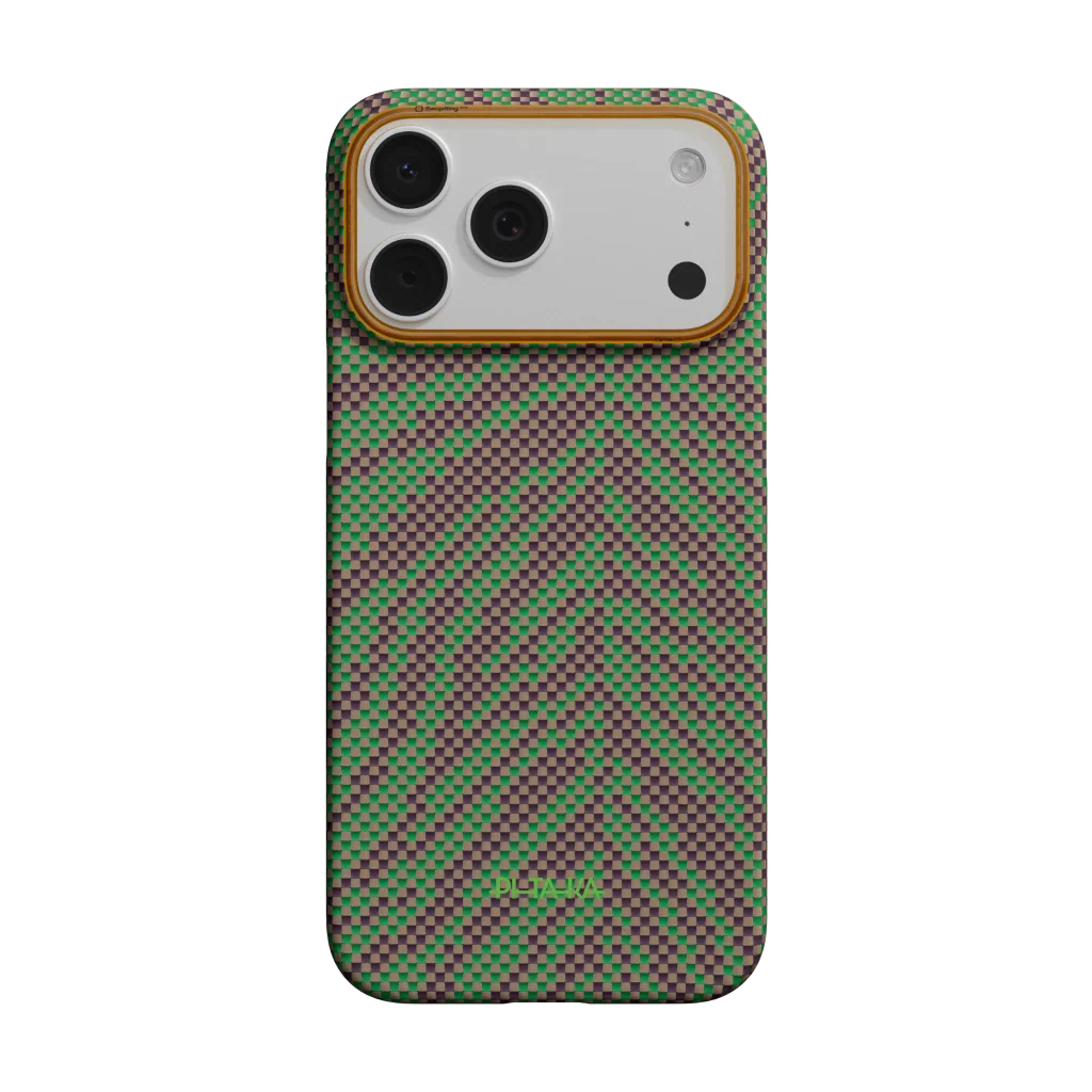 Case Pitaka Aramid Edge para iPhone 17 Pro Max - Sprout Surge (PitaTap™)