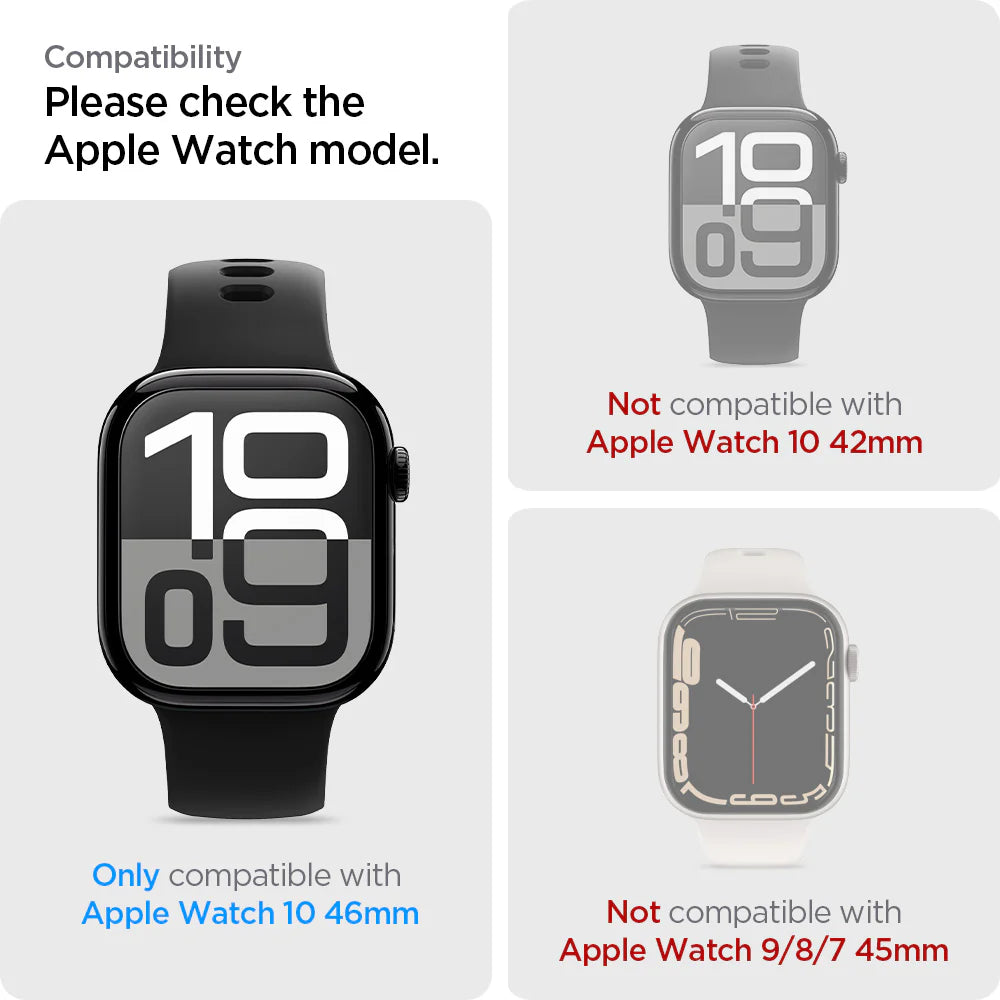 Vidrio Templado Spigen Elite Shield Ez Fit Apple Watch 10 - 46mm