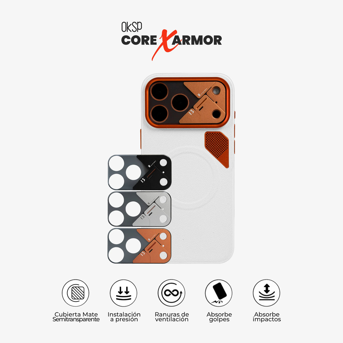 #Case Core X Armor - iPhone 17 Pro Max (MagSafe) (Color)_blanco