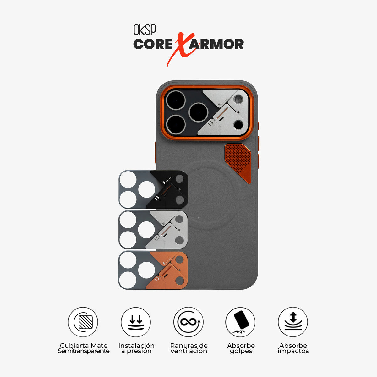 #Case Core X Armor - iPhone 17 Pro Max (MagSafe) (Color)_gris