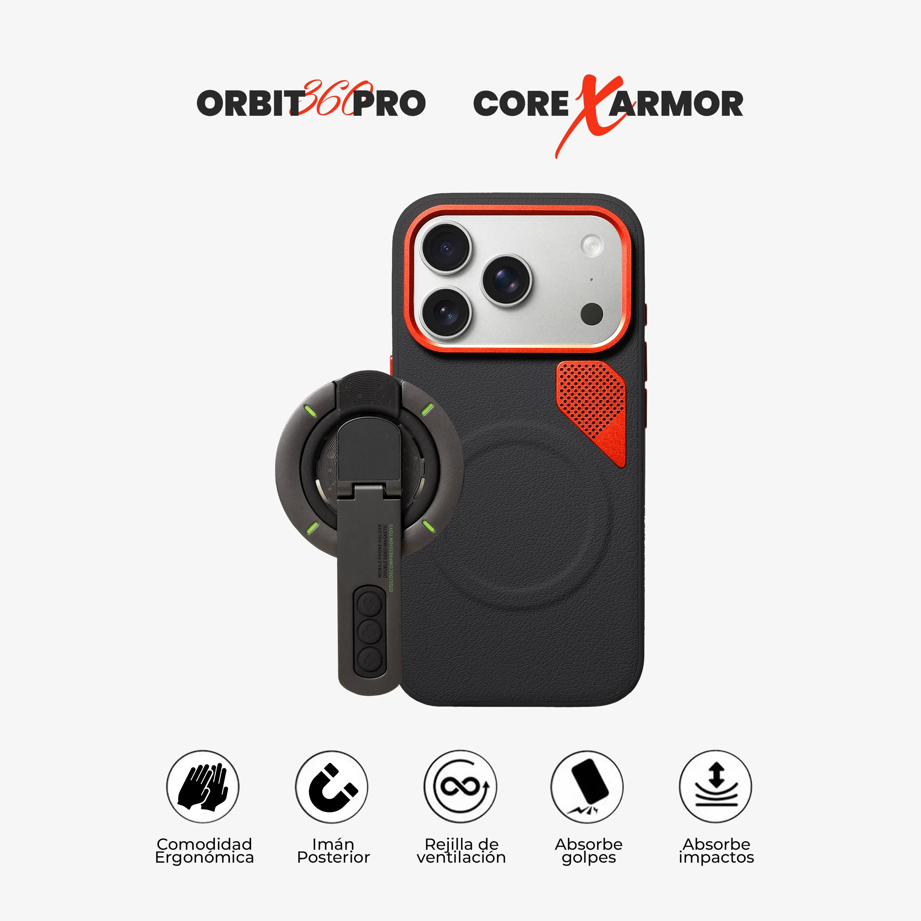 #Case Core X Armor - iPhone 17 Pro Max (MagSafe) (Color)_negro