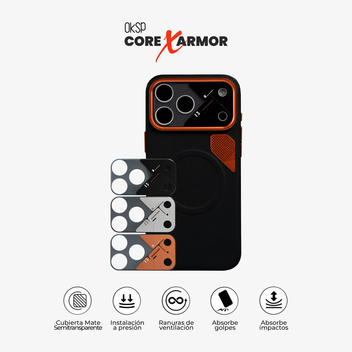 #Case Core X Armor - iPhone 17 Pro Max (MagSafe) (Color)_negro