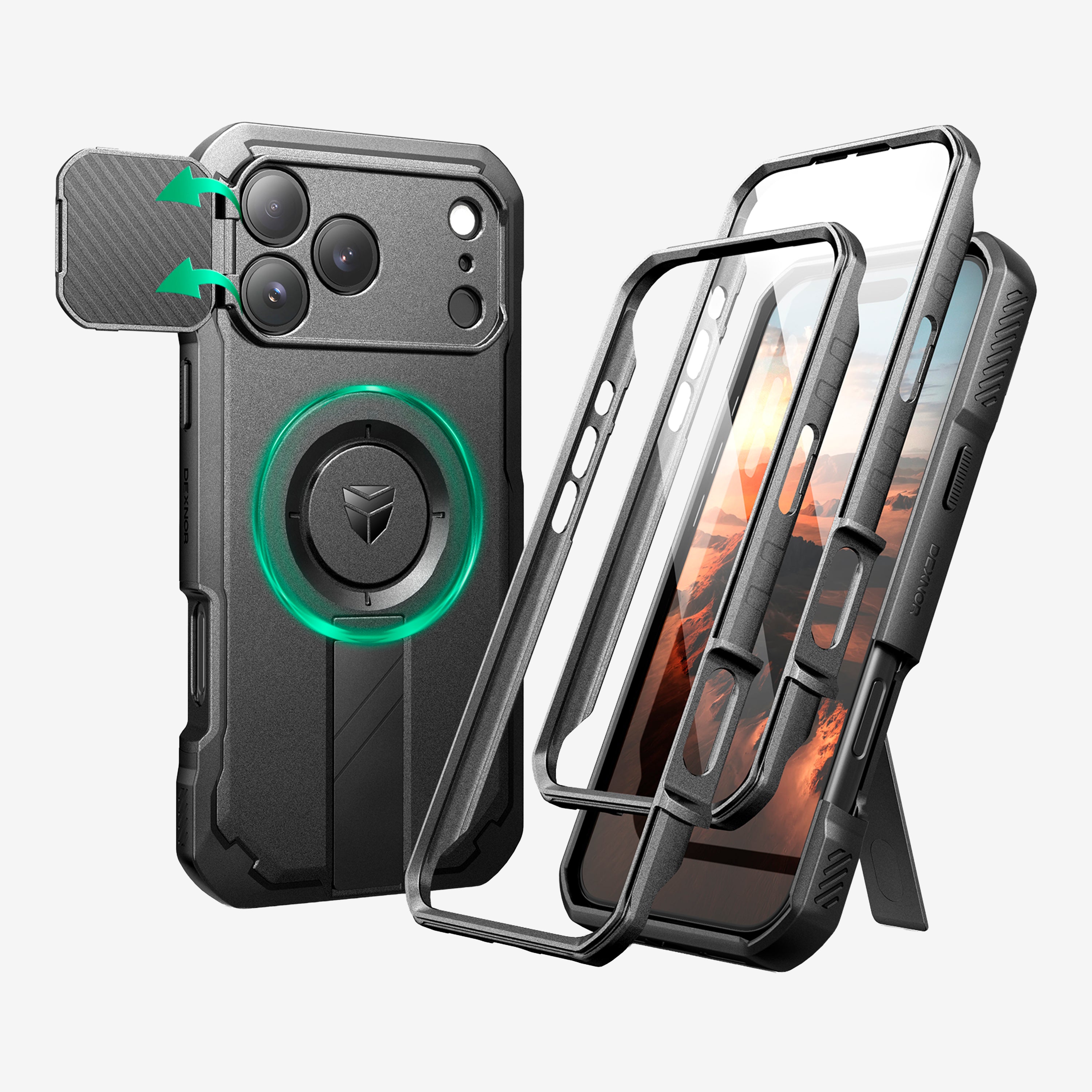 Case Dexnor Armor 360° - iPhone 17 Pro Max (con Mica)