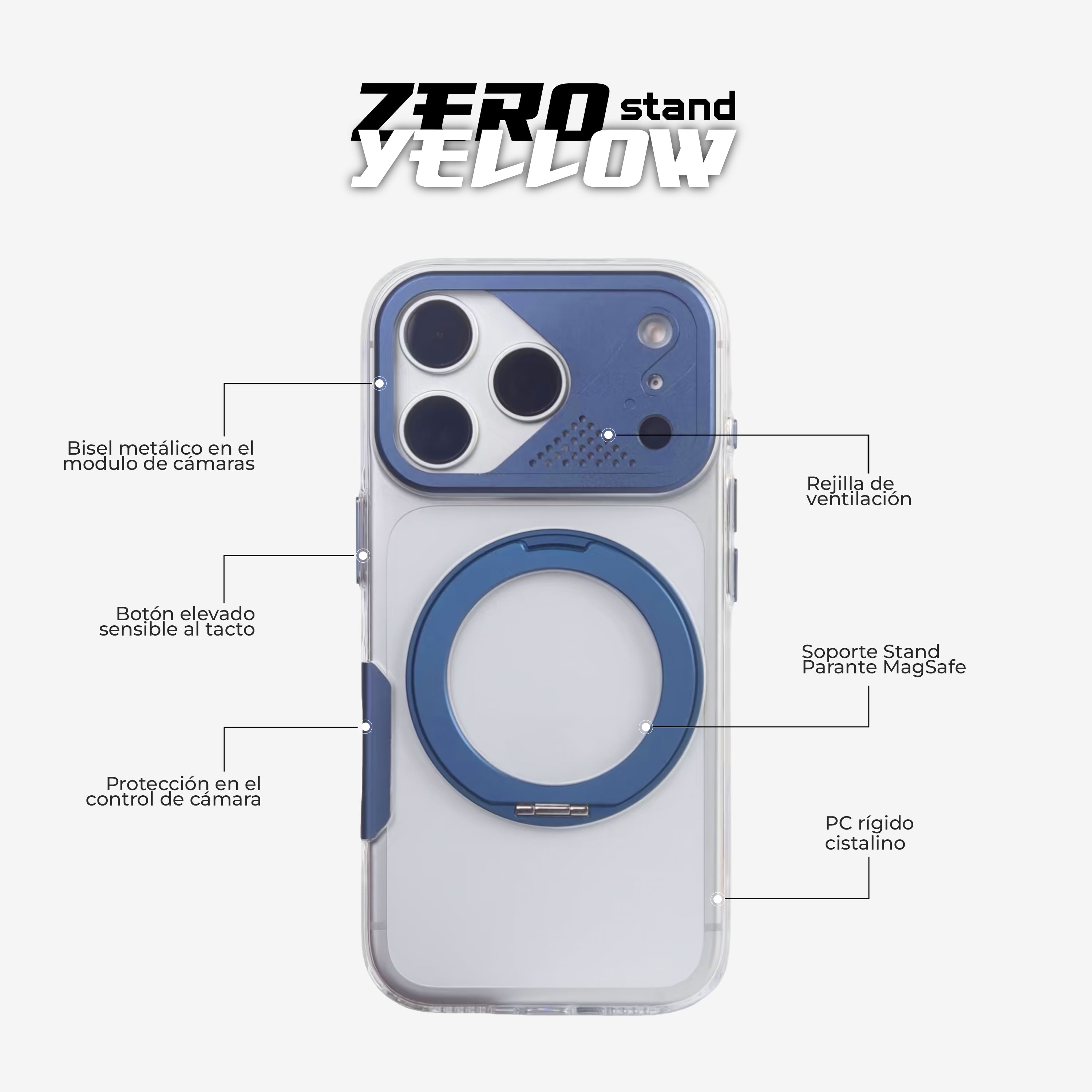 Case Zero Yellow Stand - iPhone 17 Pro Max (Magsafe)