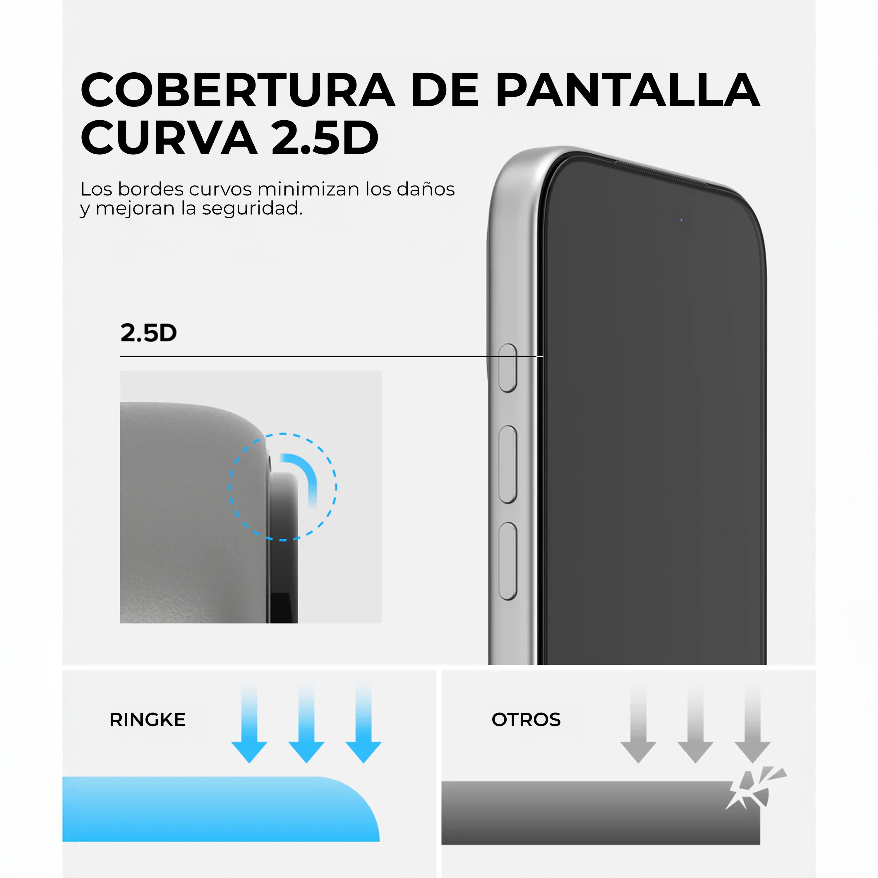 Protector de Pantalla Vidrio Ringke Easy Slide iPhone 17 Pro Max (Instalador) 1pcs
