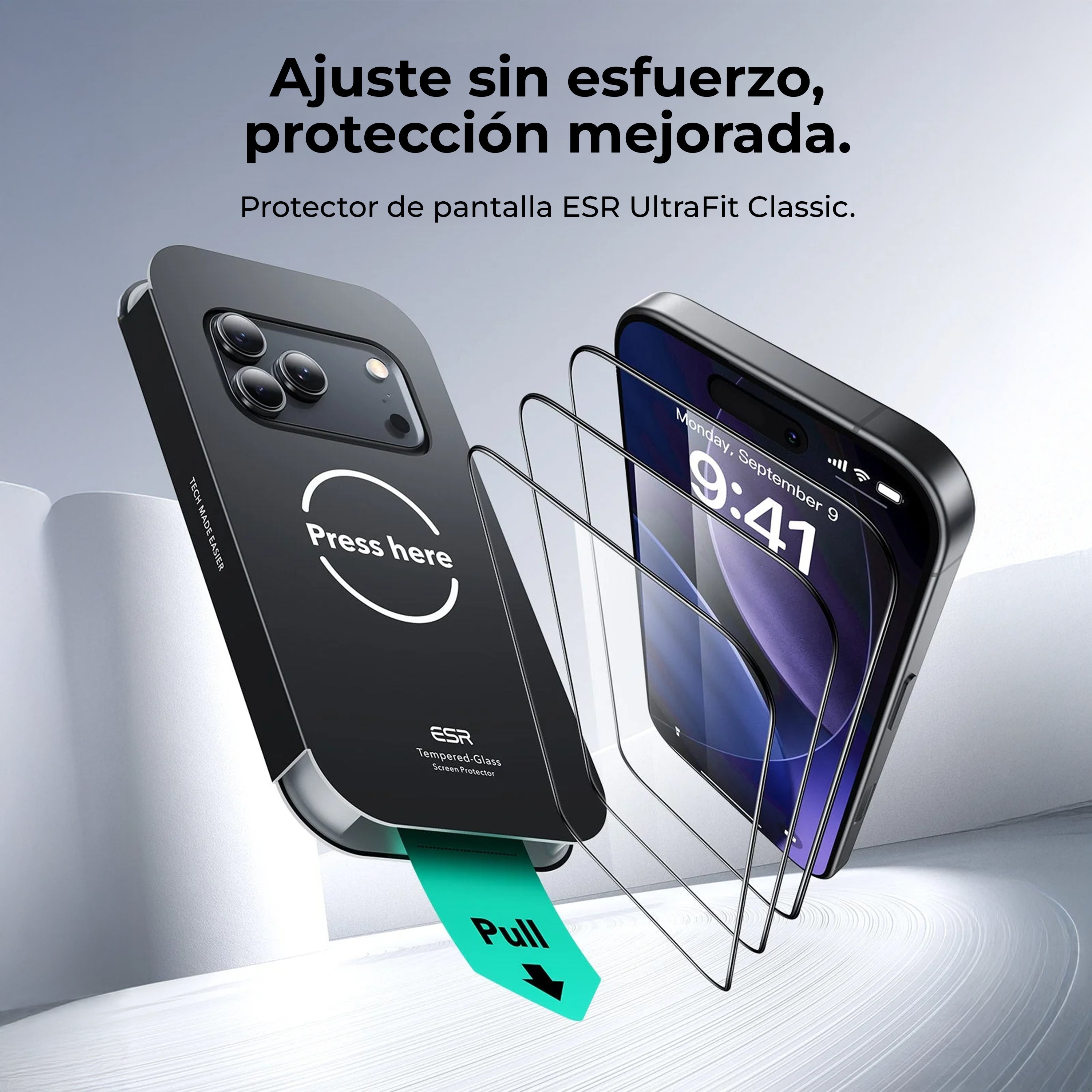 Protector de Pantalla Vidrio HD ESR iPhone 17 Pro