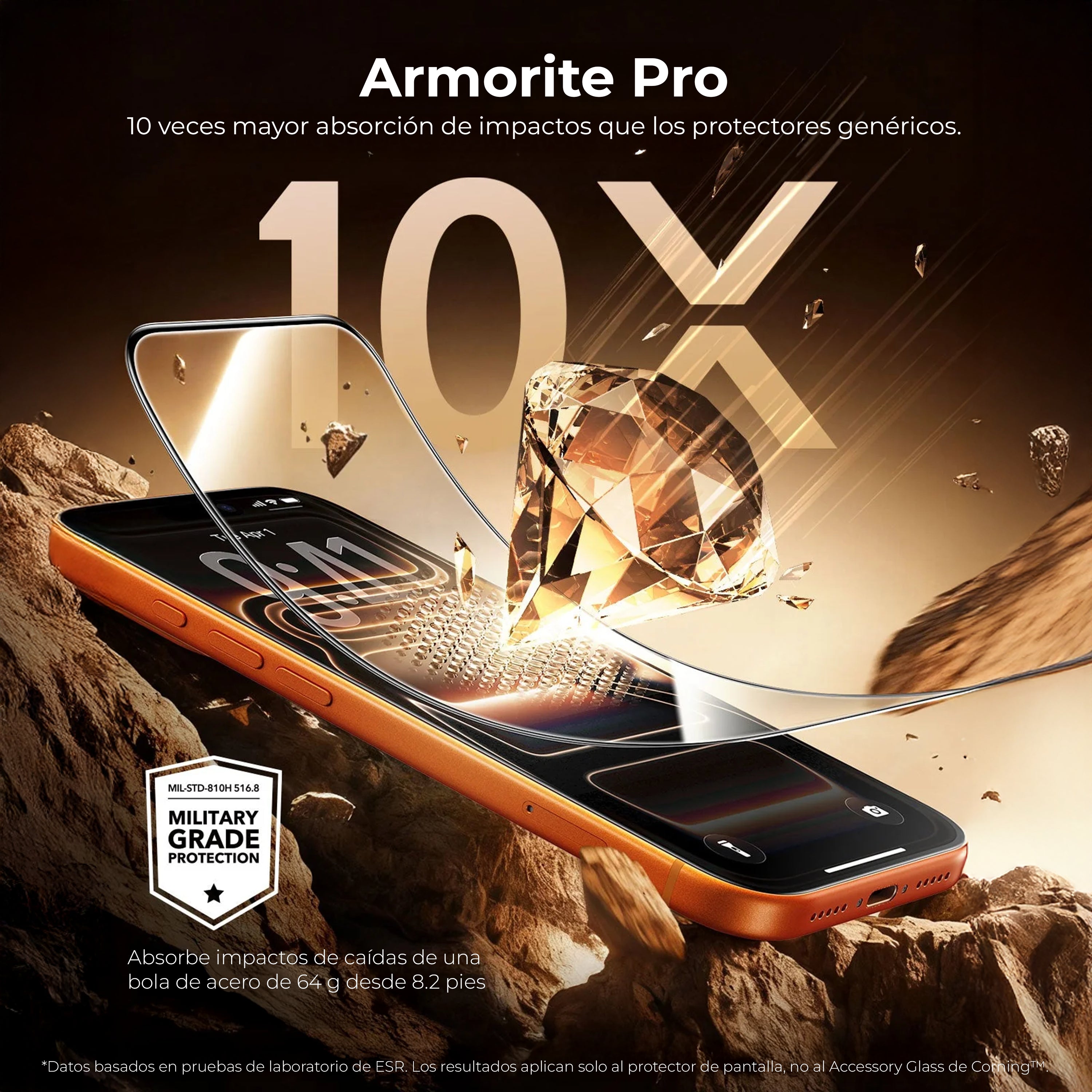 Protector de Pantalla Vidrio HD Premiun ESR iPhone 17 Pro Max