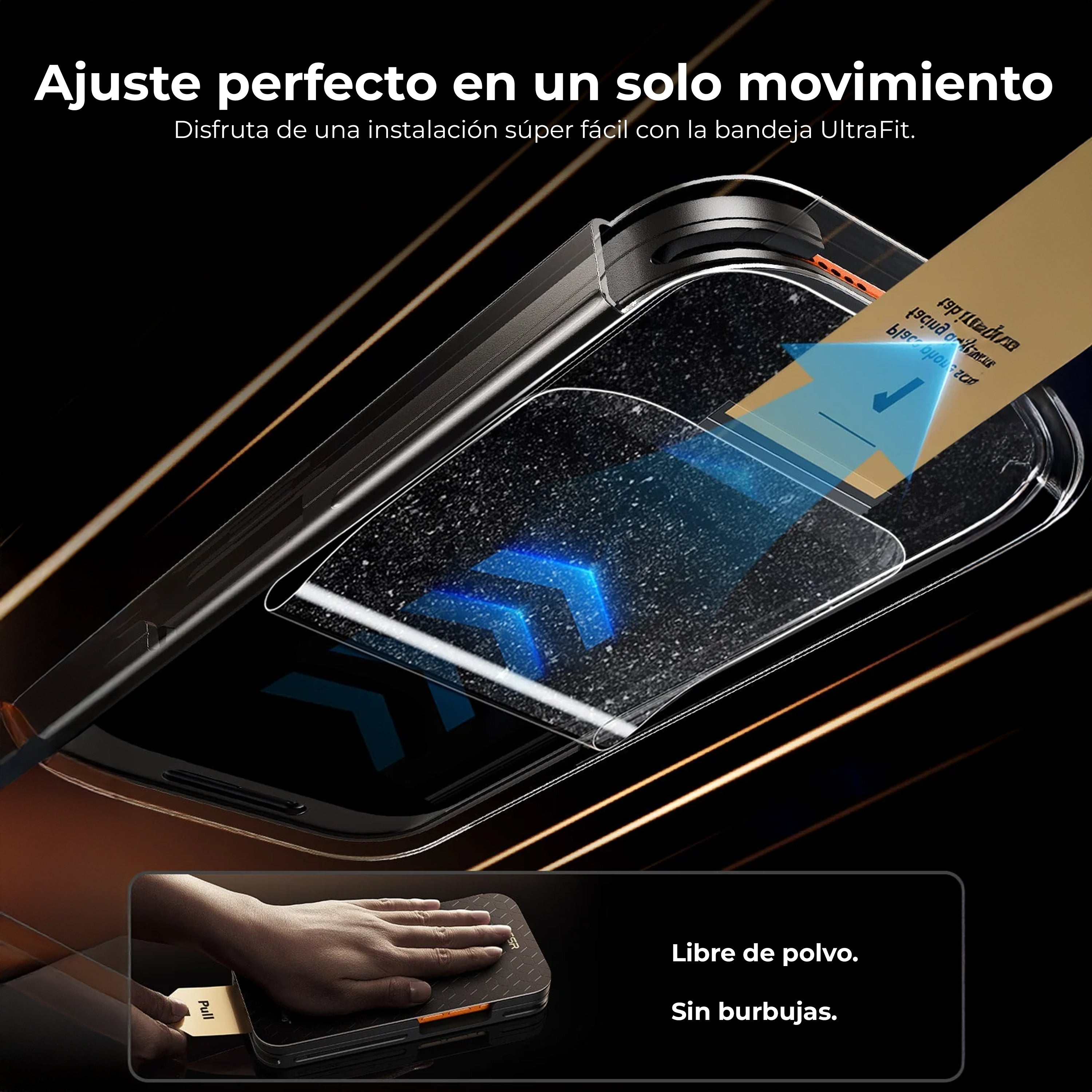 Protector de Pantalla Vidrio HD Premiun ESR iPhone 17 Pro Max