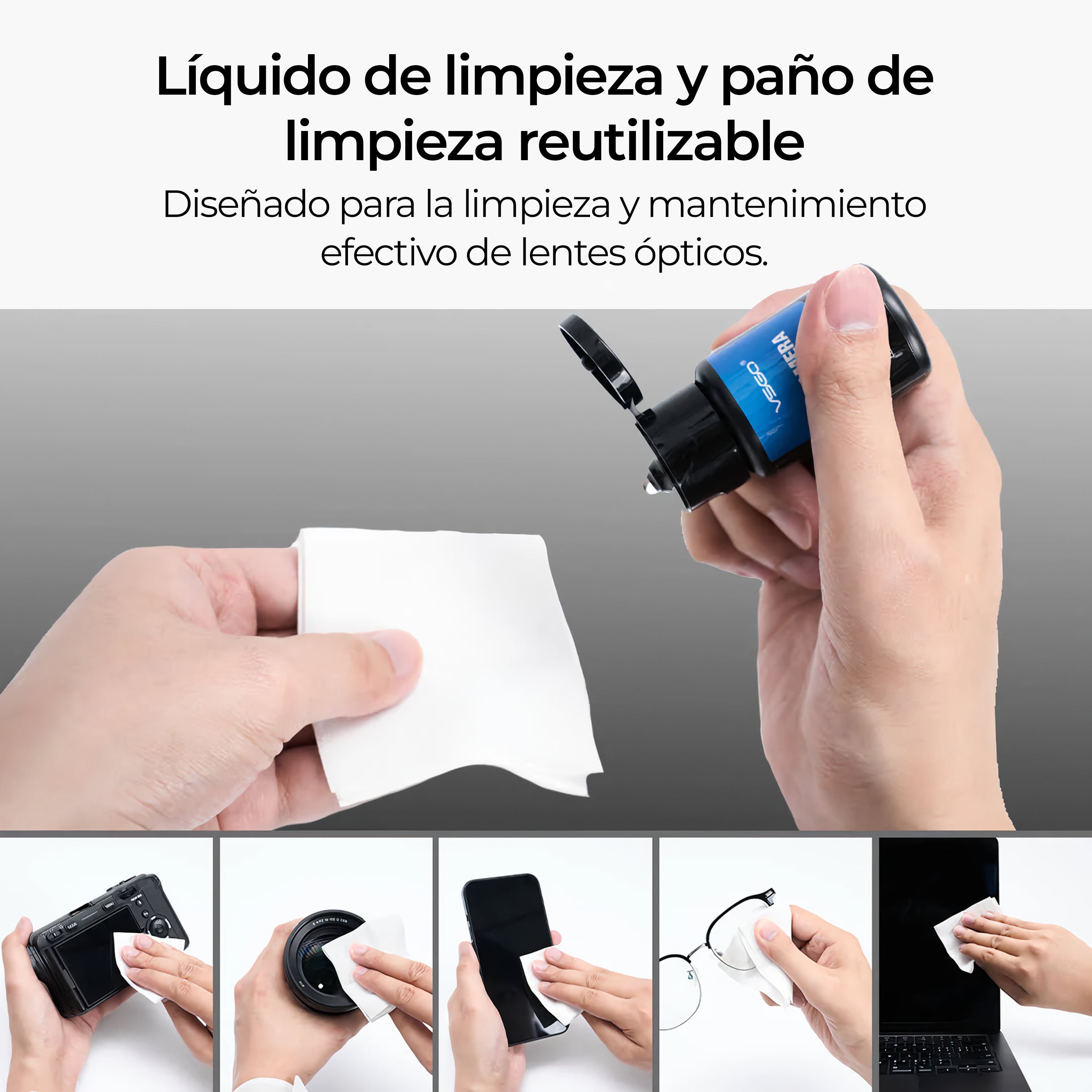 Kit de Limpieza Fotográfica VSGO 19 en 1 - Mantenimiento de Cámara