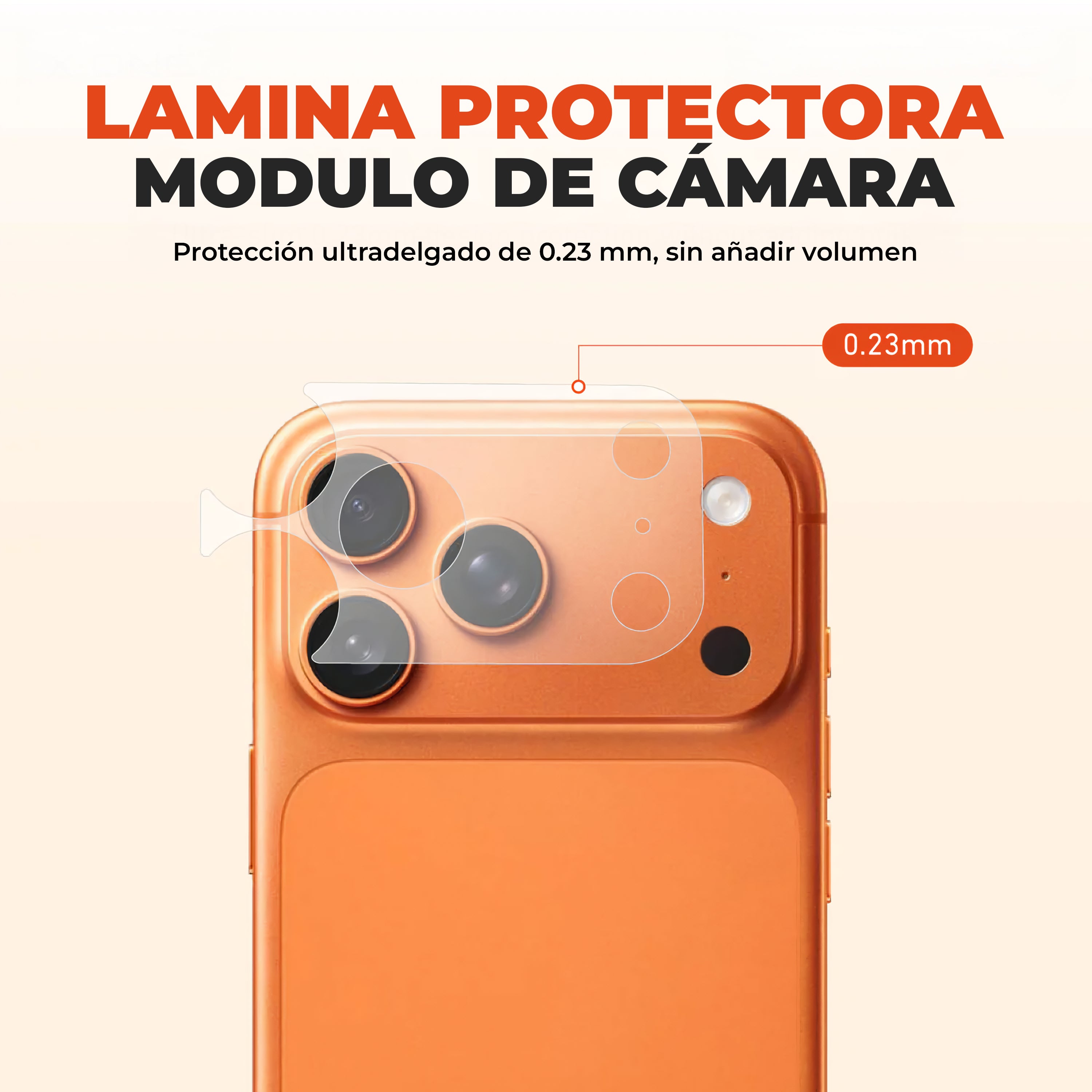 Pack Protector de Membrana Trasera + Módulo de Cámara iPhone 17 Pro max
