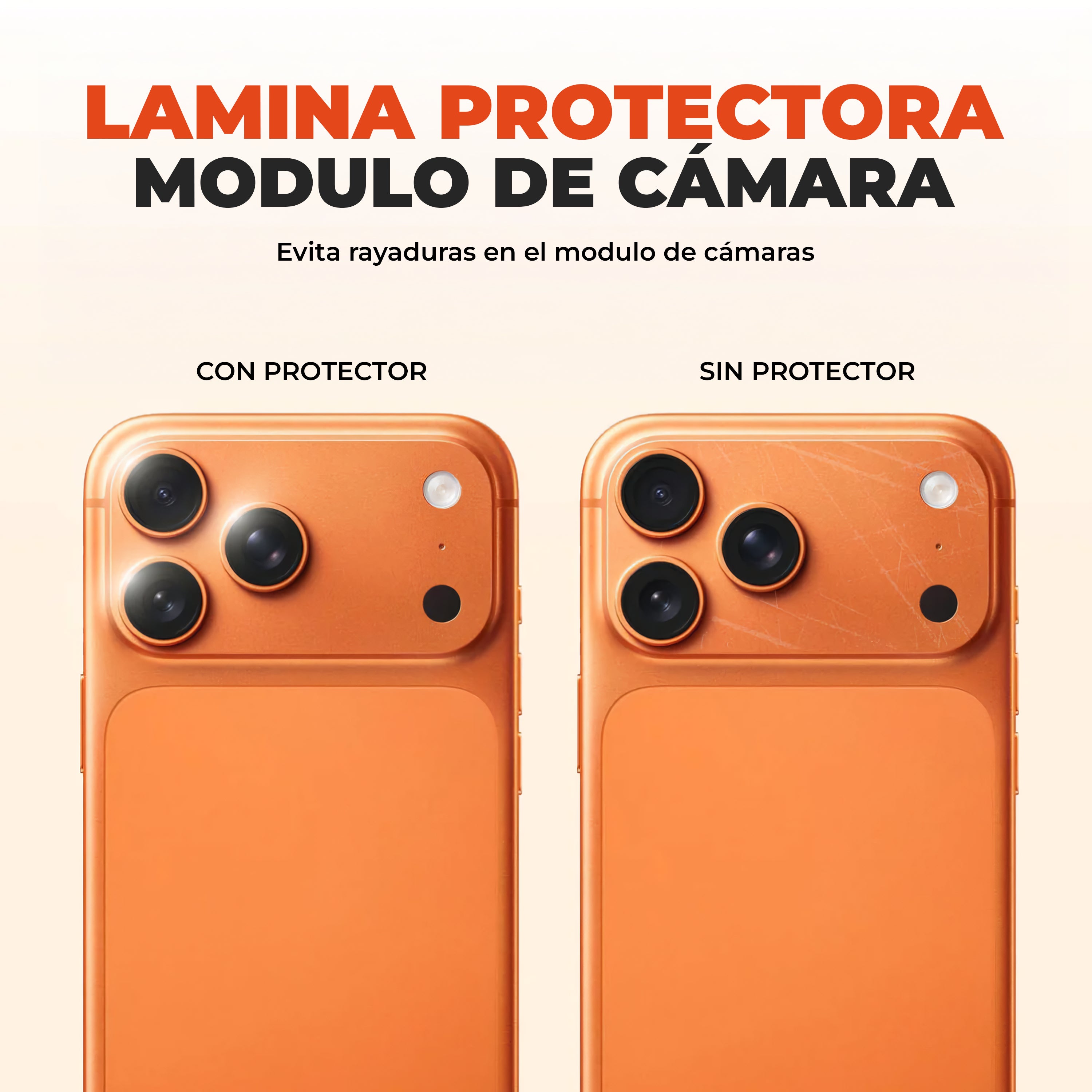 Pack Protector de Membrana Trasera + Módulo de Cámara iPhone 17 Pro max